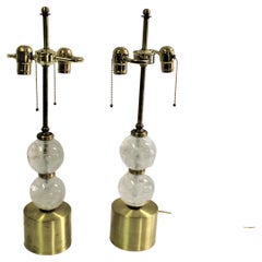 Used Brass & Rock Crystal Lamps