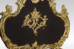 Brass Rococo Fire Screen