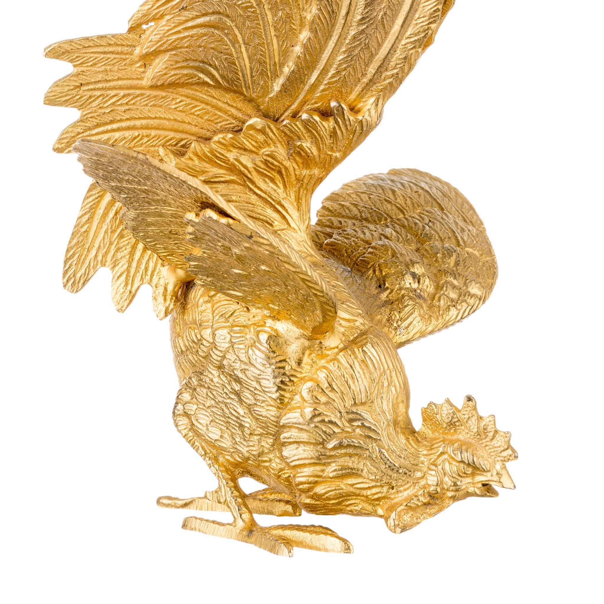 Italian Brass rooster For Sale
