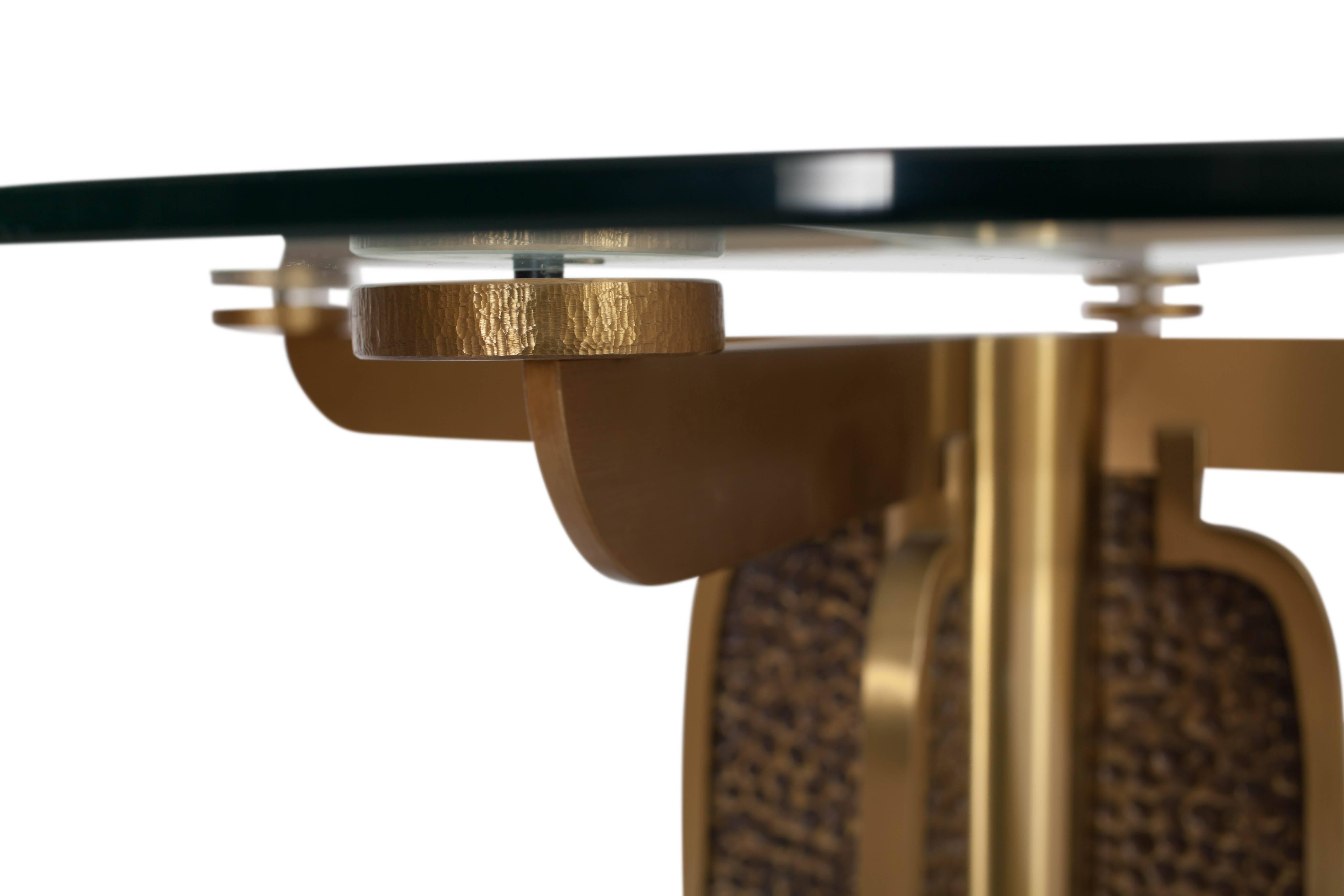 Italian Brass Round Dining Table by Luciano Frigerio, Italy, 1970s