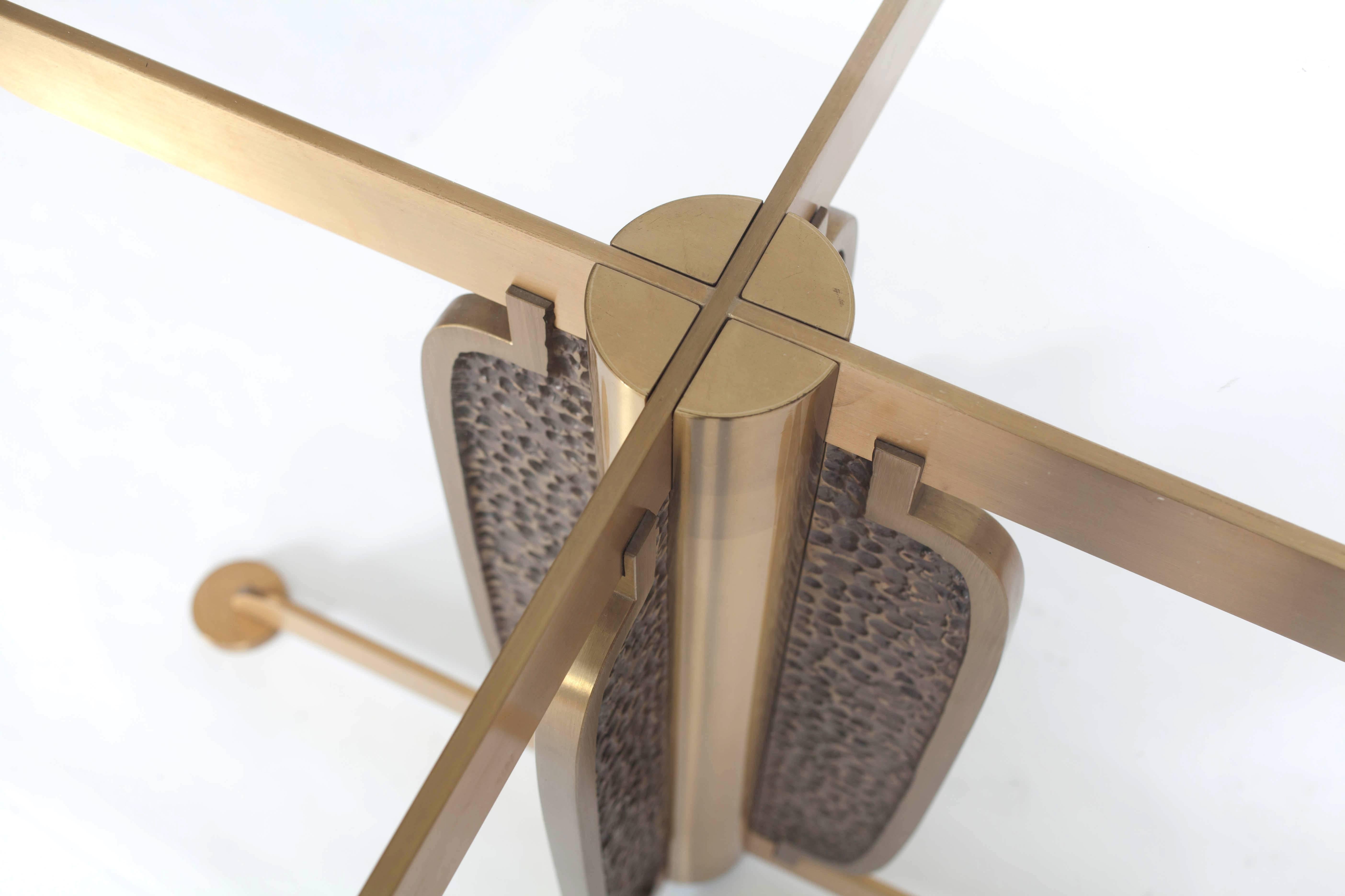 Late 20th Century Brass Round Dining Table by Luciano Frigerio, Italy, 1970s