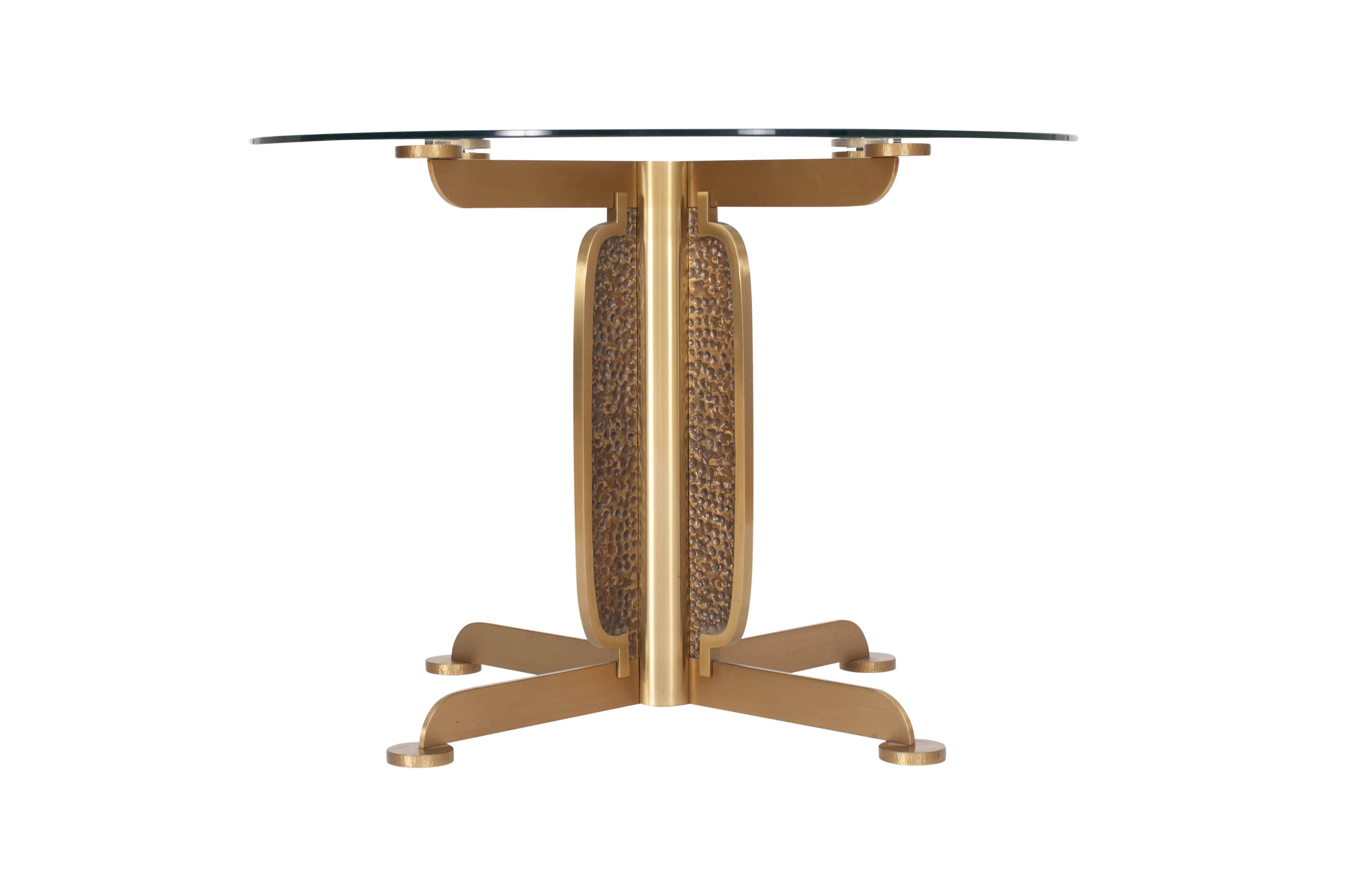 Brass Round Dining Table by Luciano Frigerio, Italy, 1970s 1