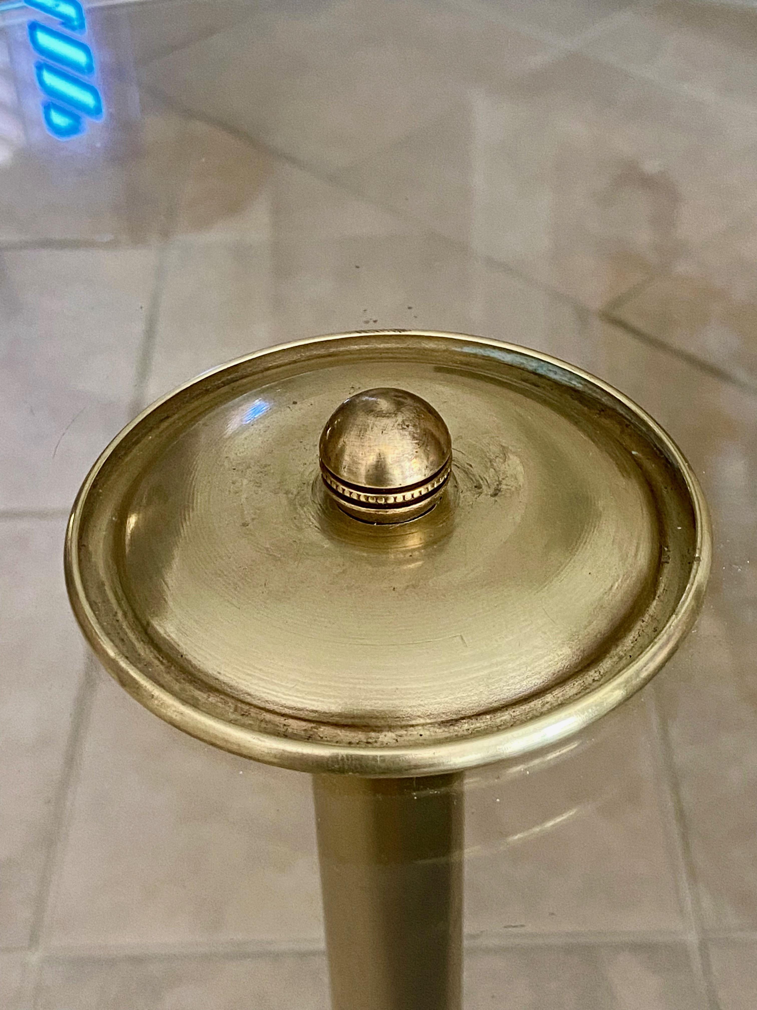 Brass Round Side End Table For Sale 4