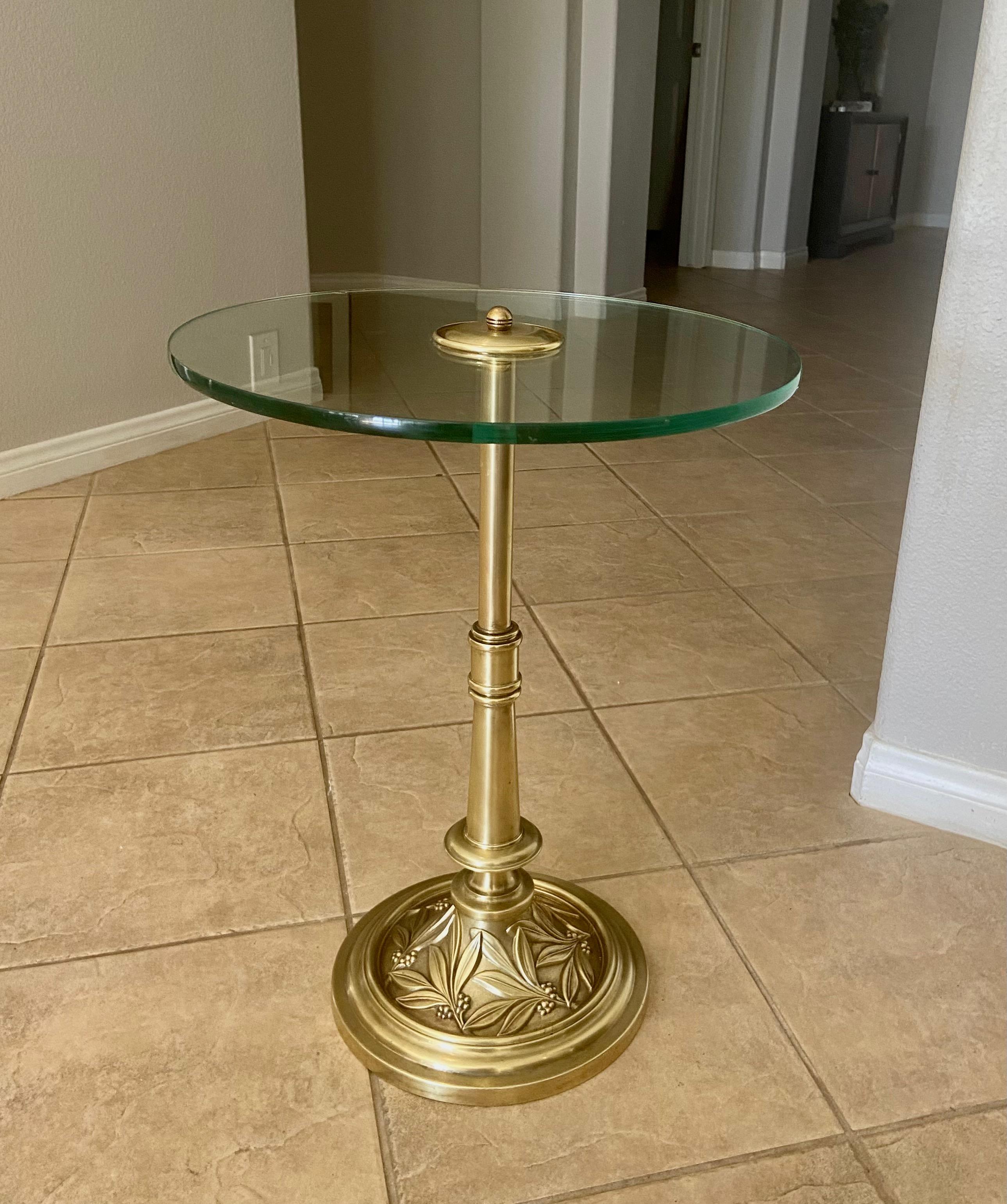 Brass Round Side End Table For Sale 9