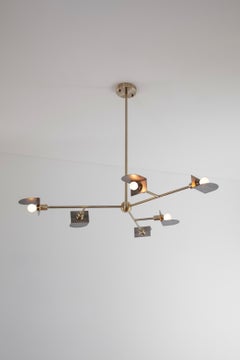 Brass Route II Chandelier by Square in Circle