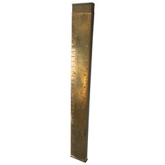 1.54 inches on a ruler Vintage Brass Ruler with Lighter