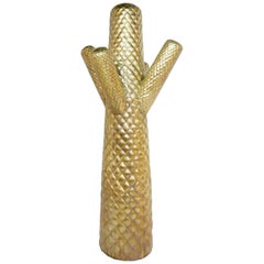 Brass Saguaro Cactus Coat Rack