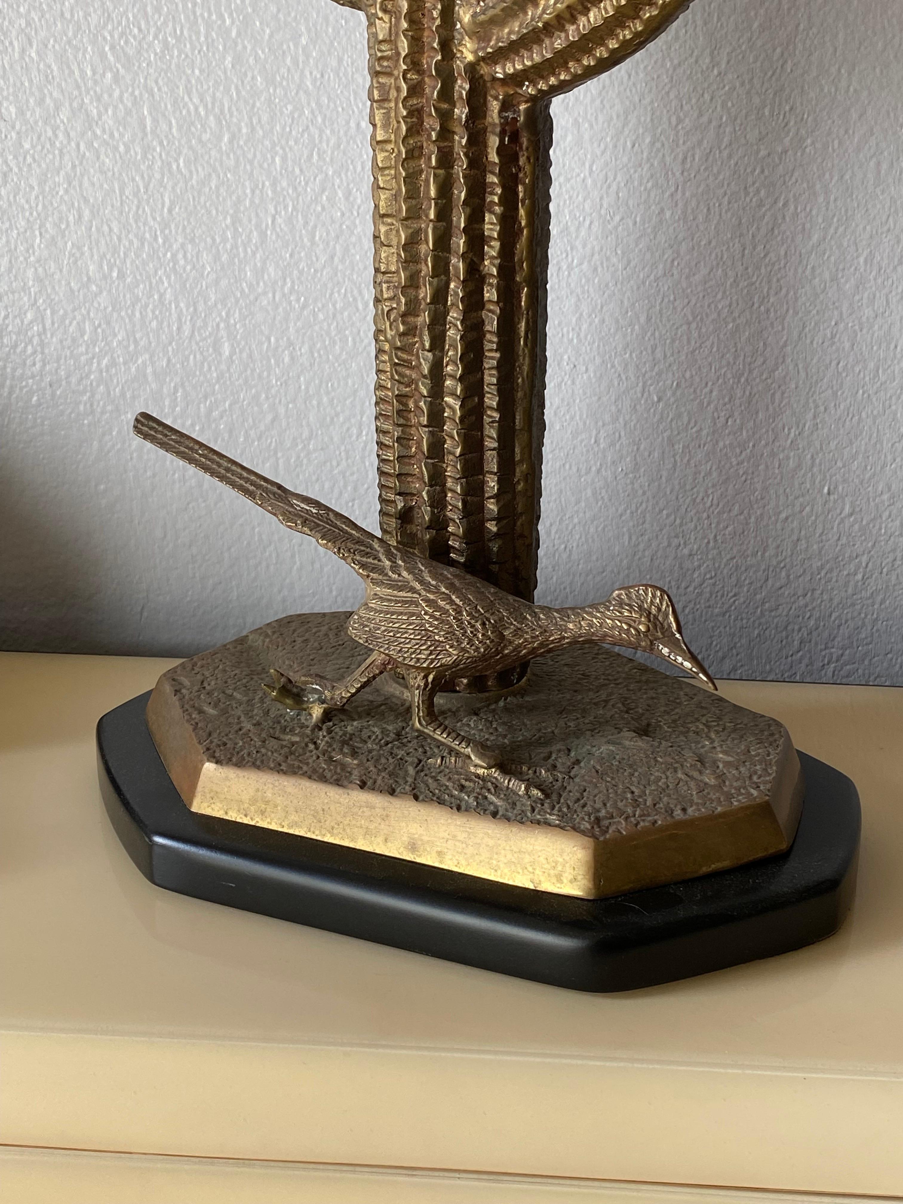 Brass Saguaro Cactus Lamp For Sale 3