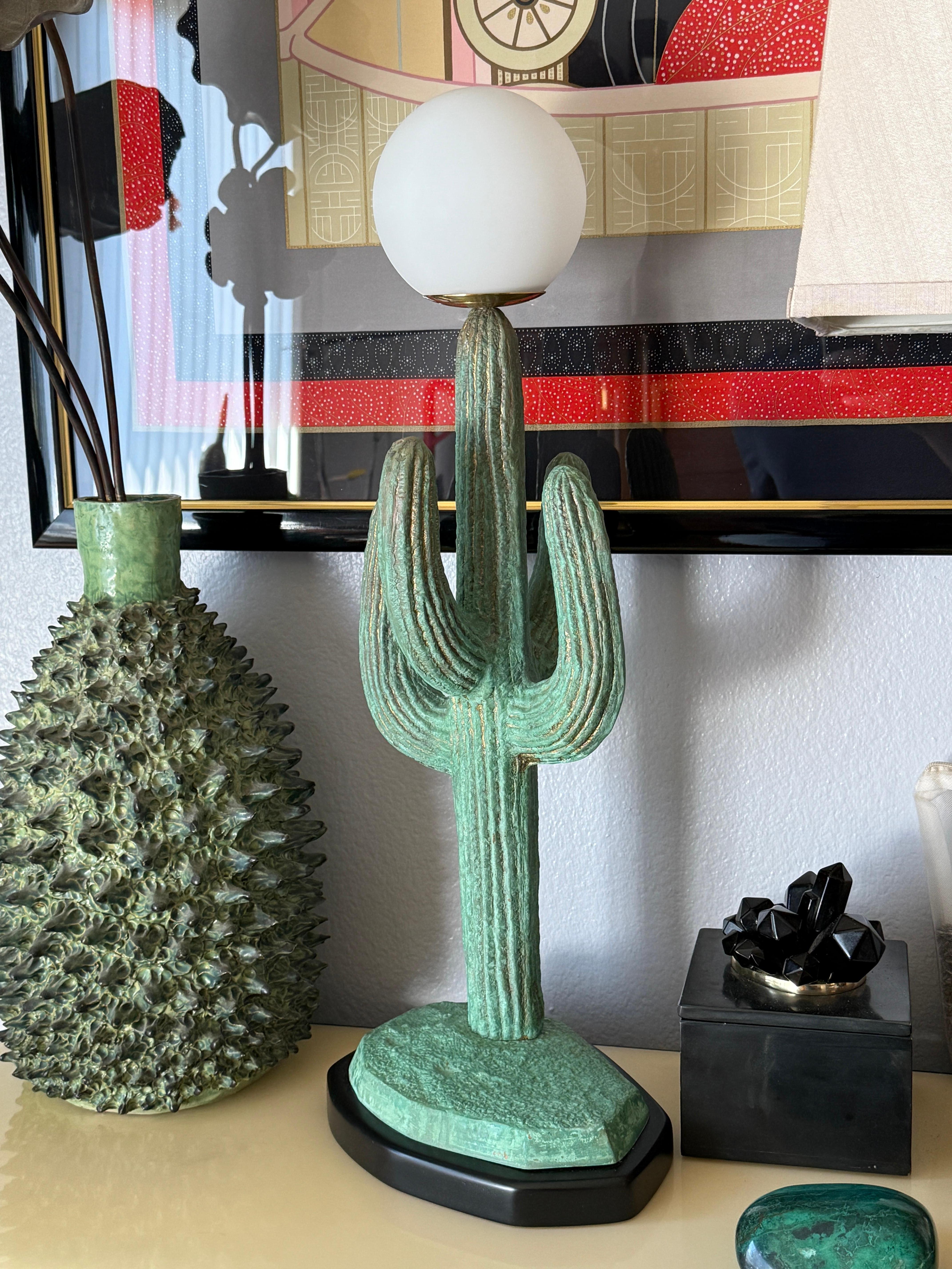 Lampada a cactus Saguaro in ottone in vendita 4