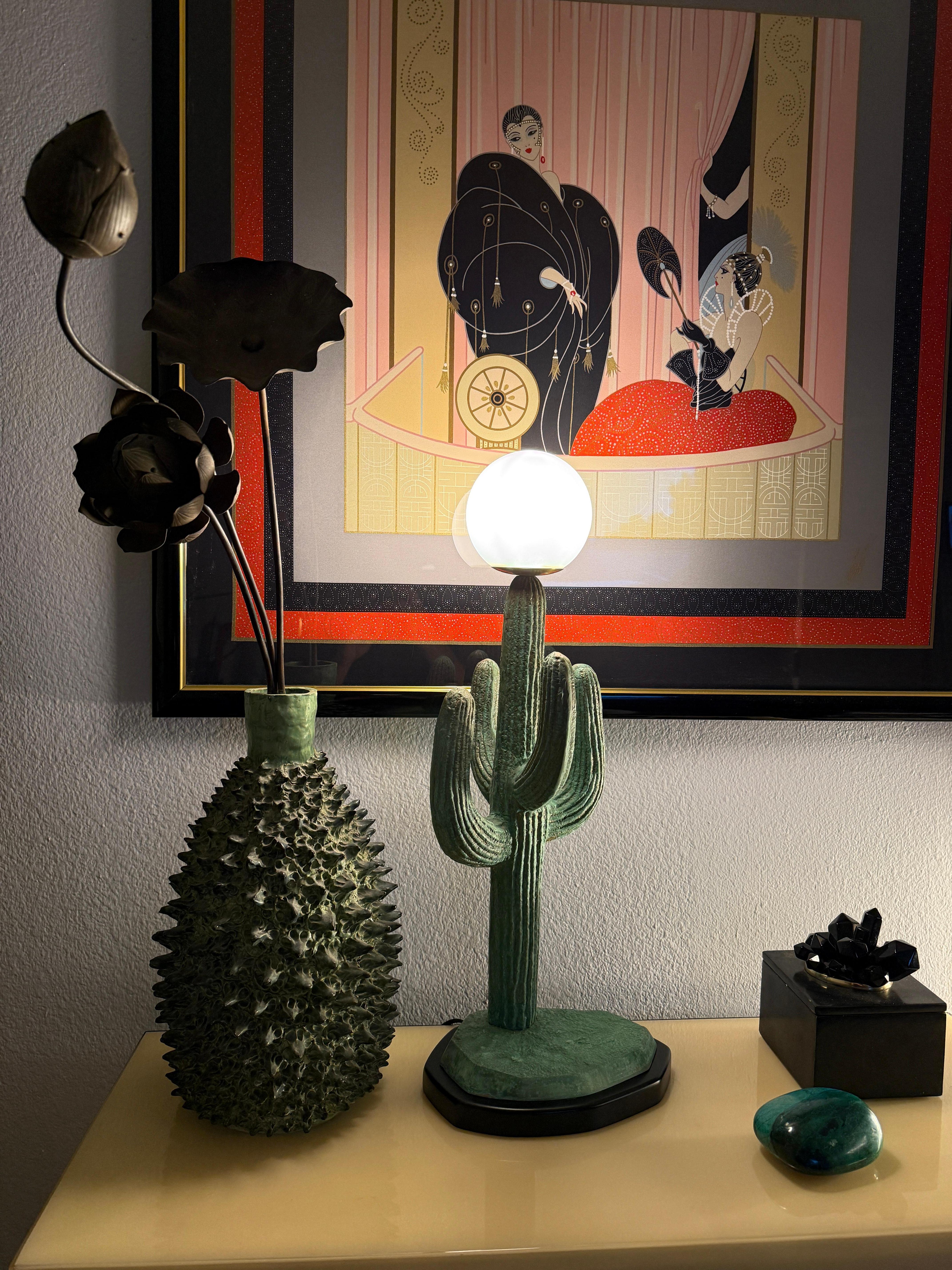 Lampada a cactus Saguaro in ottone in vendita 2