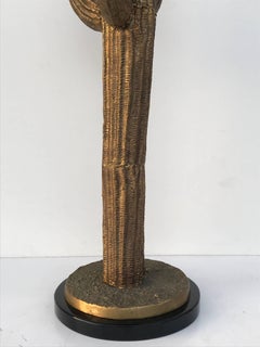 Brass Saguaro Cactus Sculpture