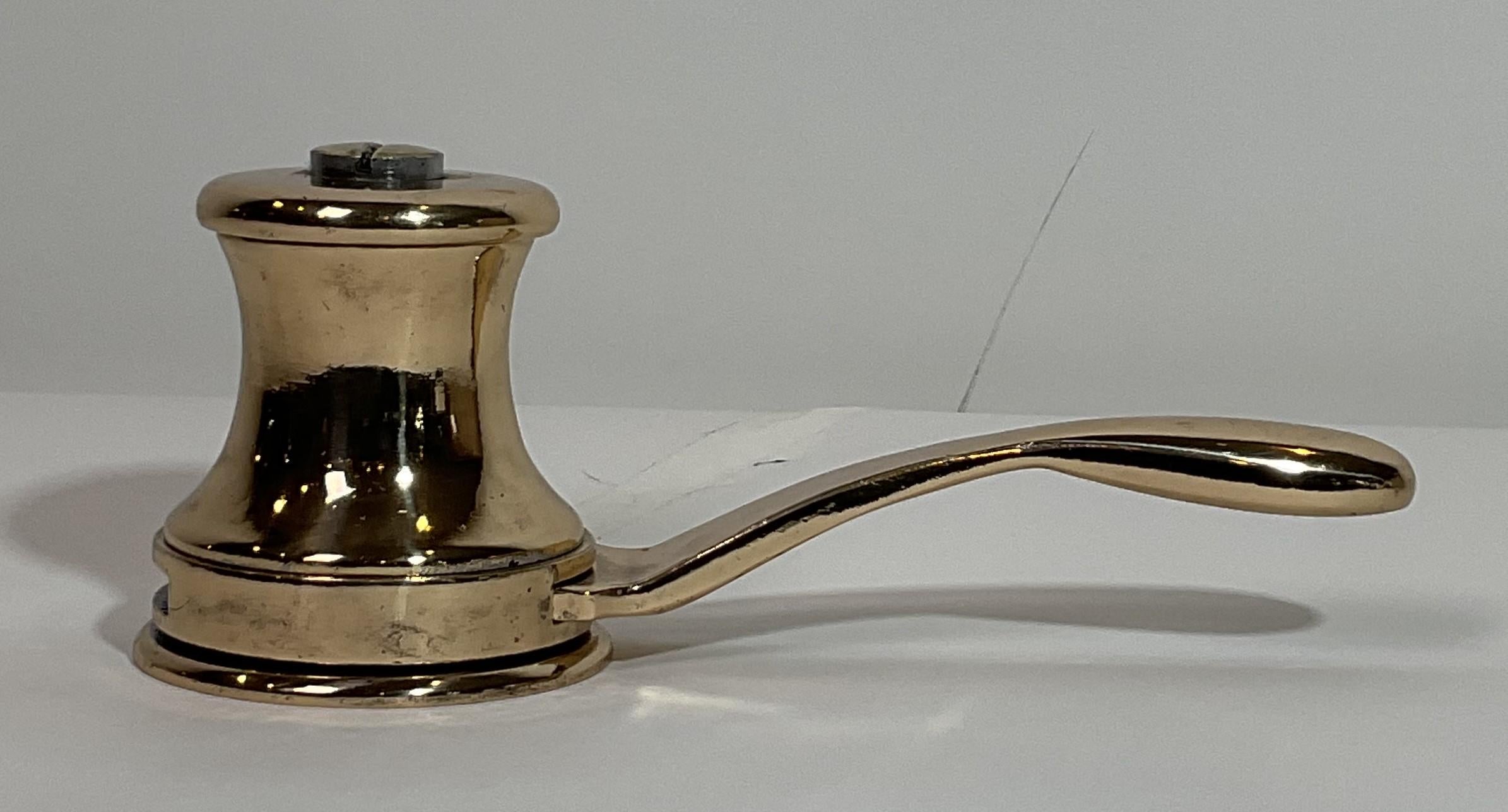 Brass Sailboat Tensioner Winch with Lever Handle (Nordamerikanisch) im Angebot