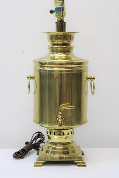 Brass Samnovar Converted Table Lamp