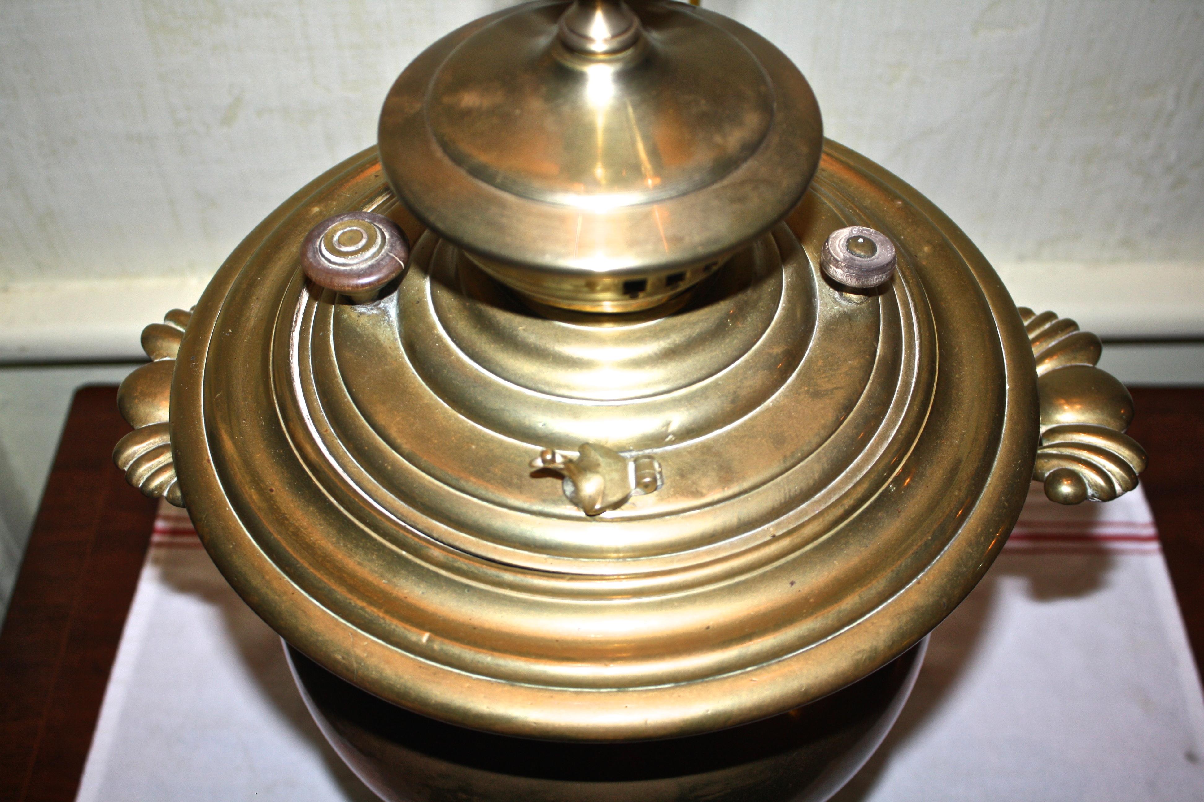 Brass Samovar Lamp For Sale 3
