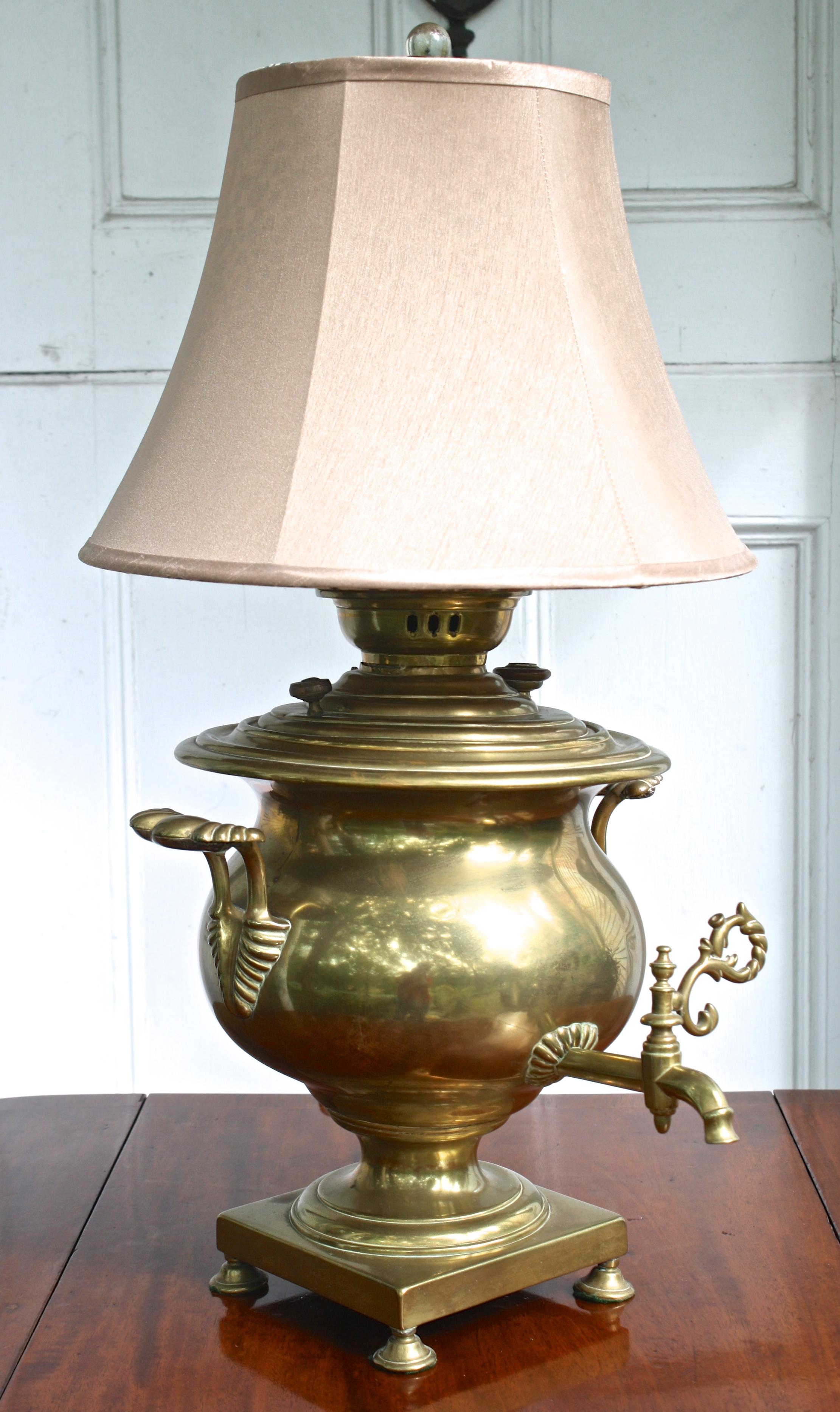 Brass Samovar Lamp For Sale 1