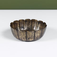 Brass Scalloped Flower Petal Bowl