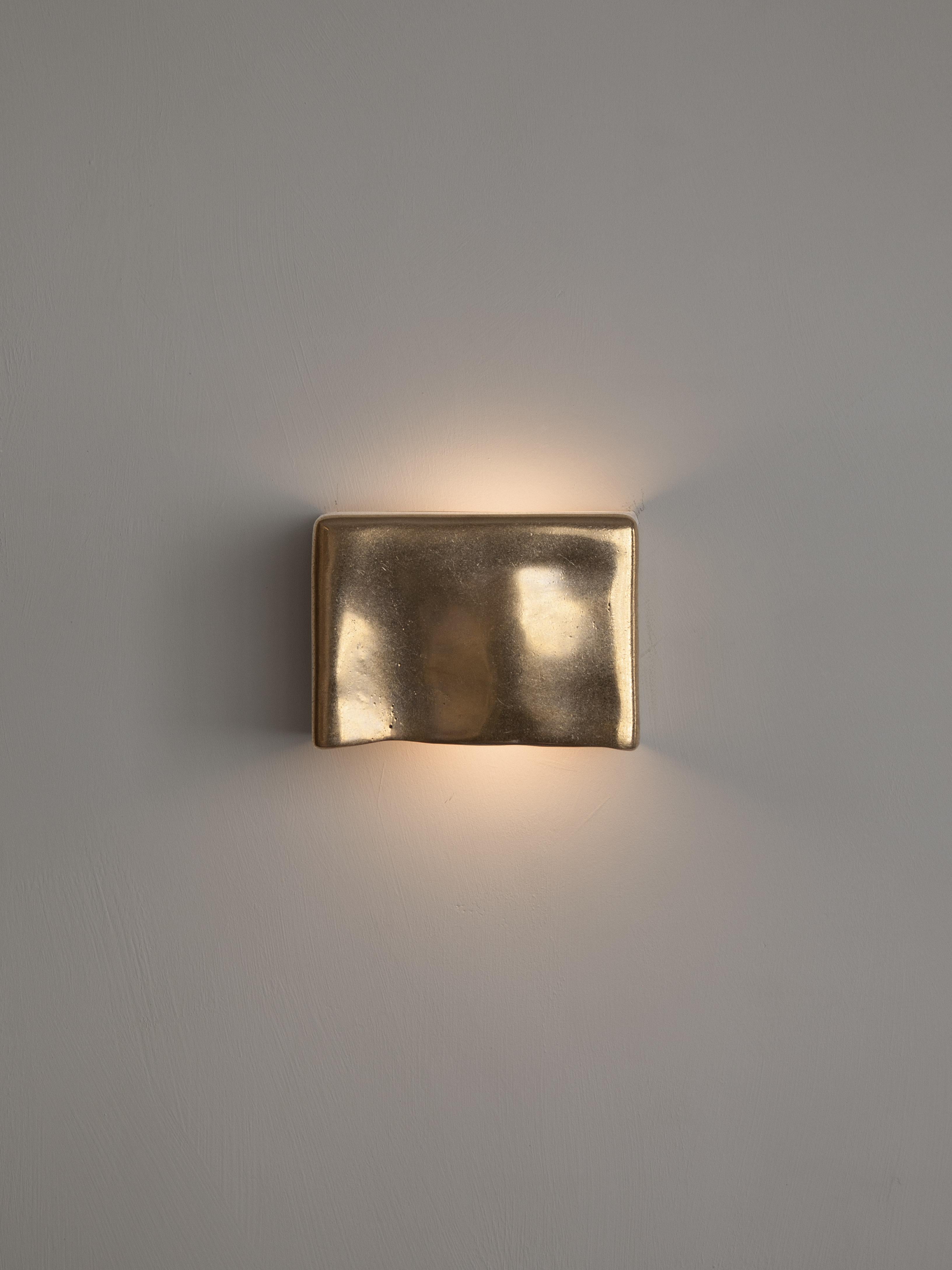 Modern Brass Scape Wall Light by Stem Design For Sale