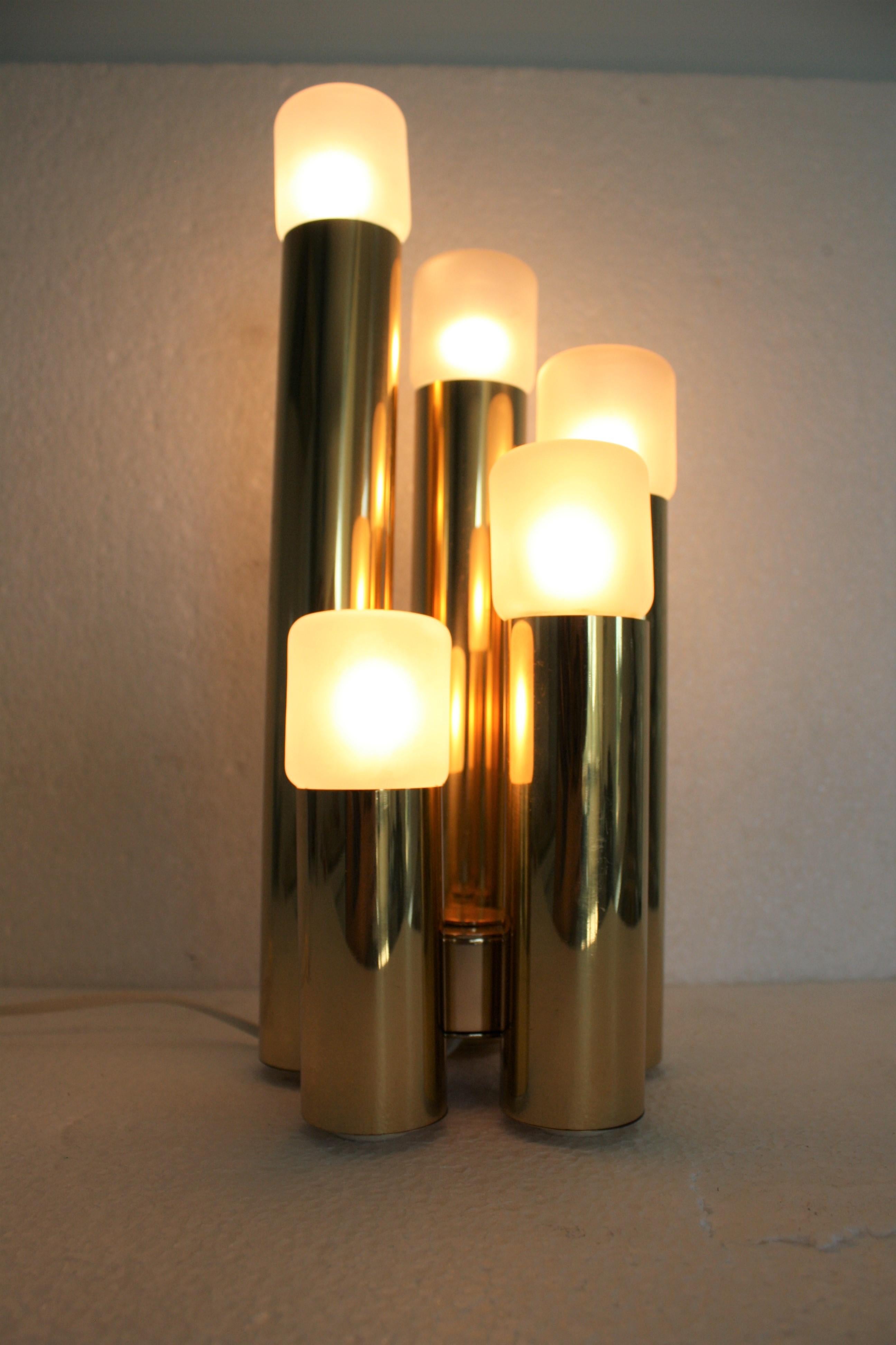 Brass Sciolari Table Lamp, 1970s 6