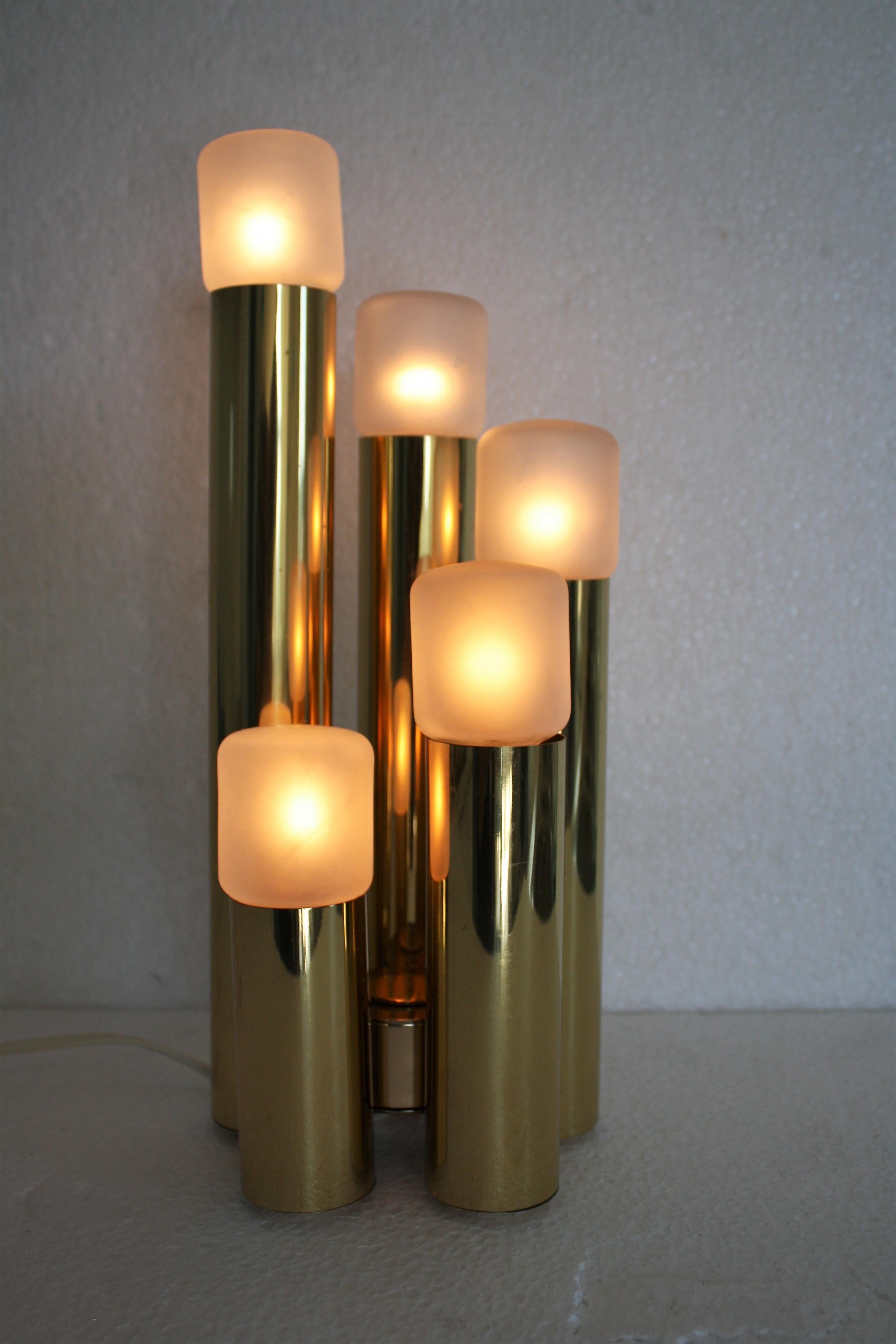 Brass Sciolari Table Lamp, 1970s 8