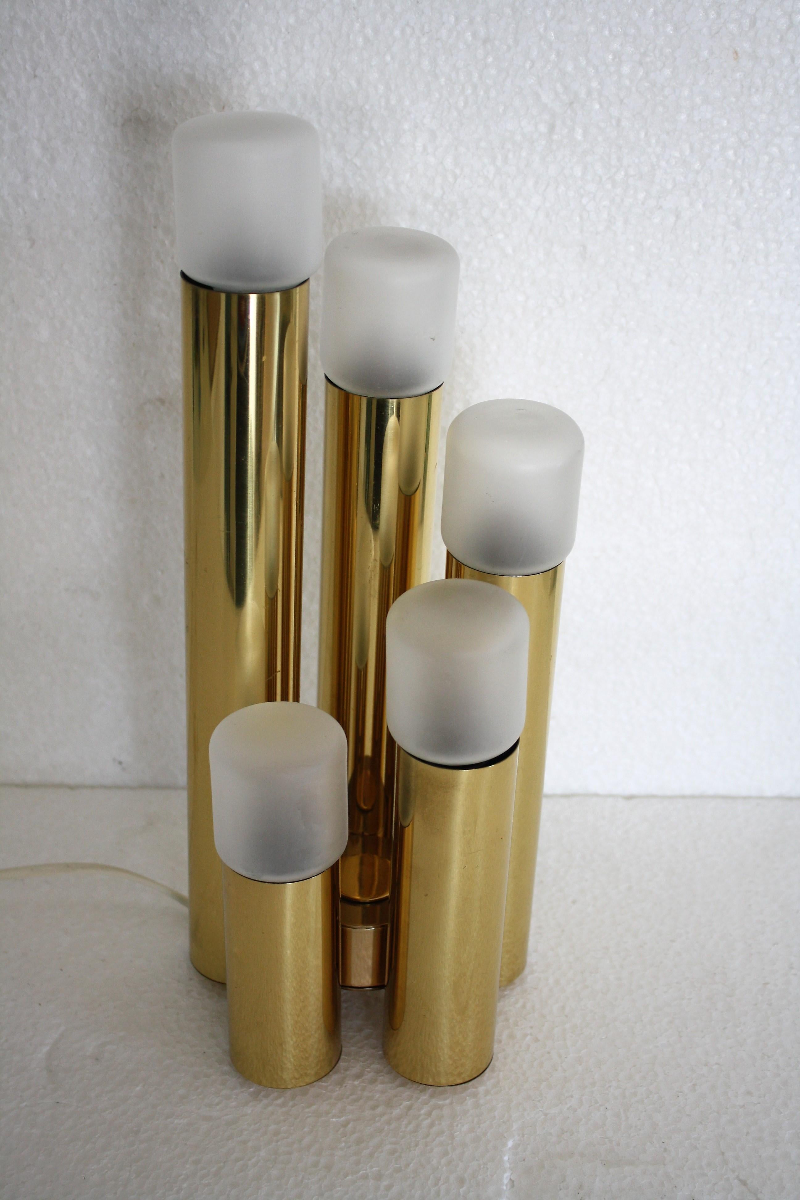 Late 20th Century Brass Sciolari Table Lamp, 1970s