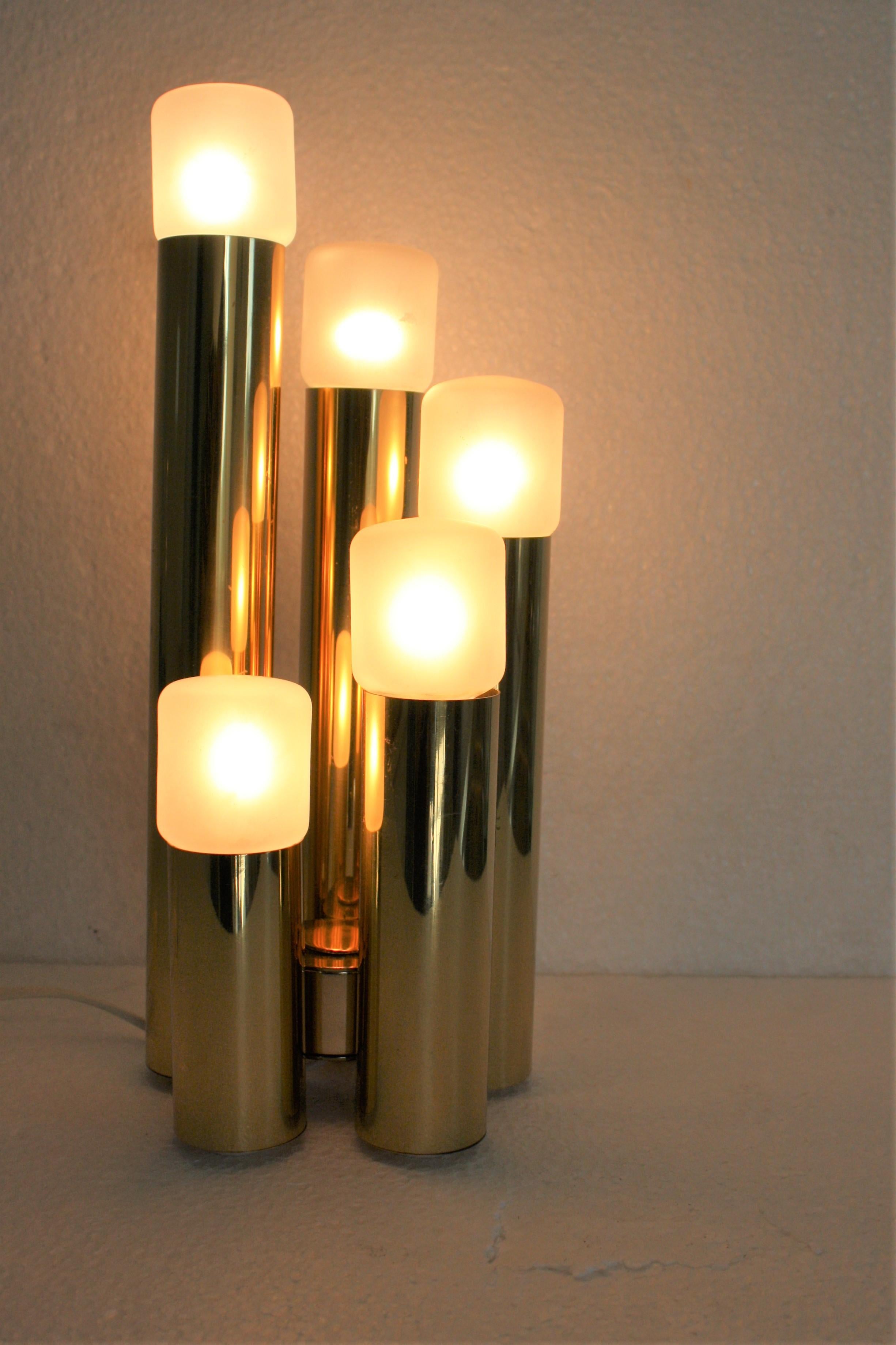 Brass Sciolari Table Lamp, 1970s 3