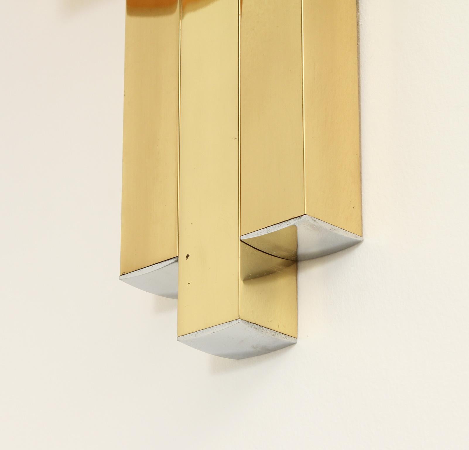 Brass Sconce by Lumica, Spain, 1970's In Good Condition For Sale In Barcelona, ES