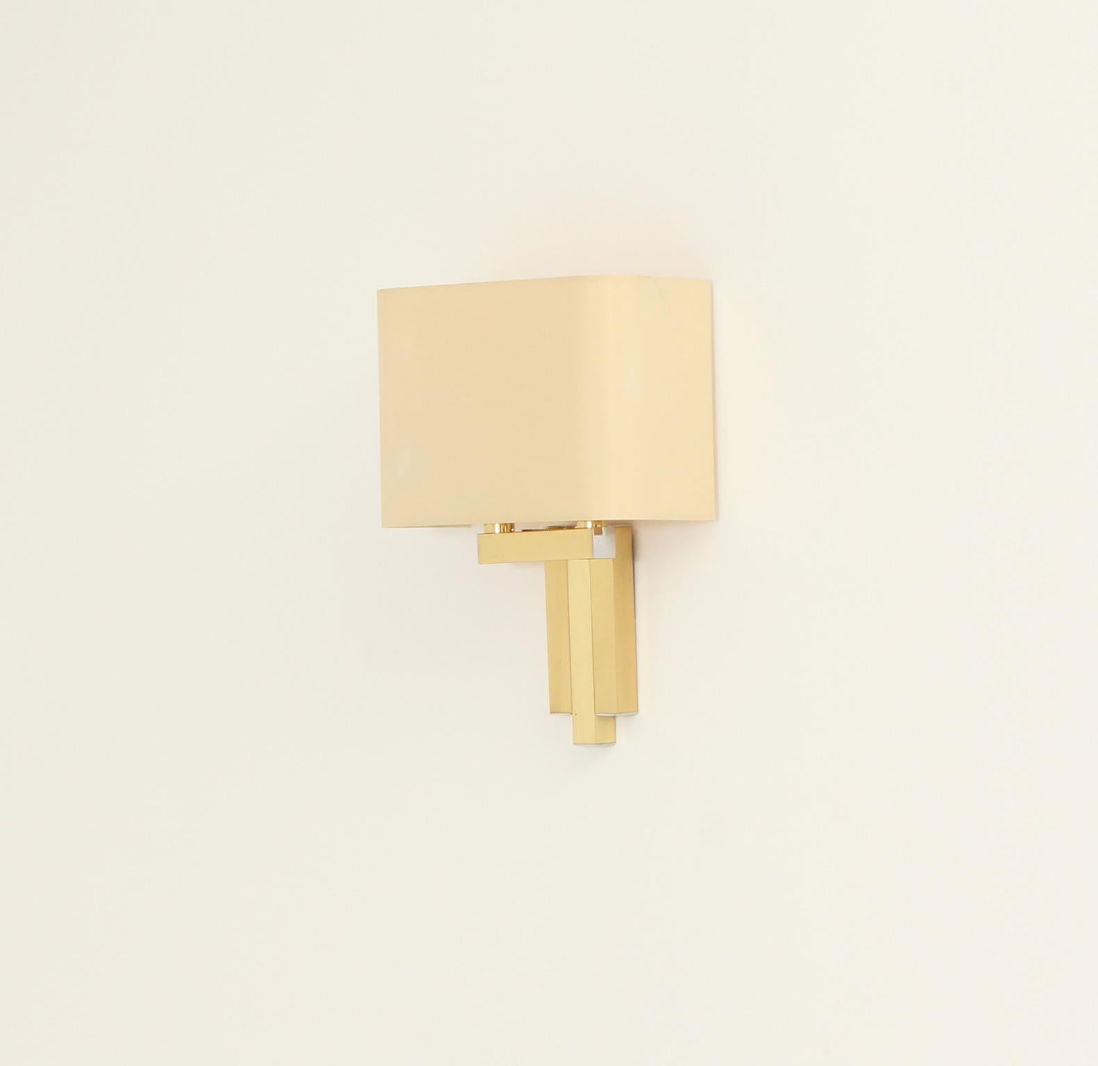 Late 20th Century Brass Sconce by Lumica, Spain, 1970's For Sale