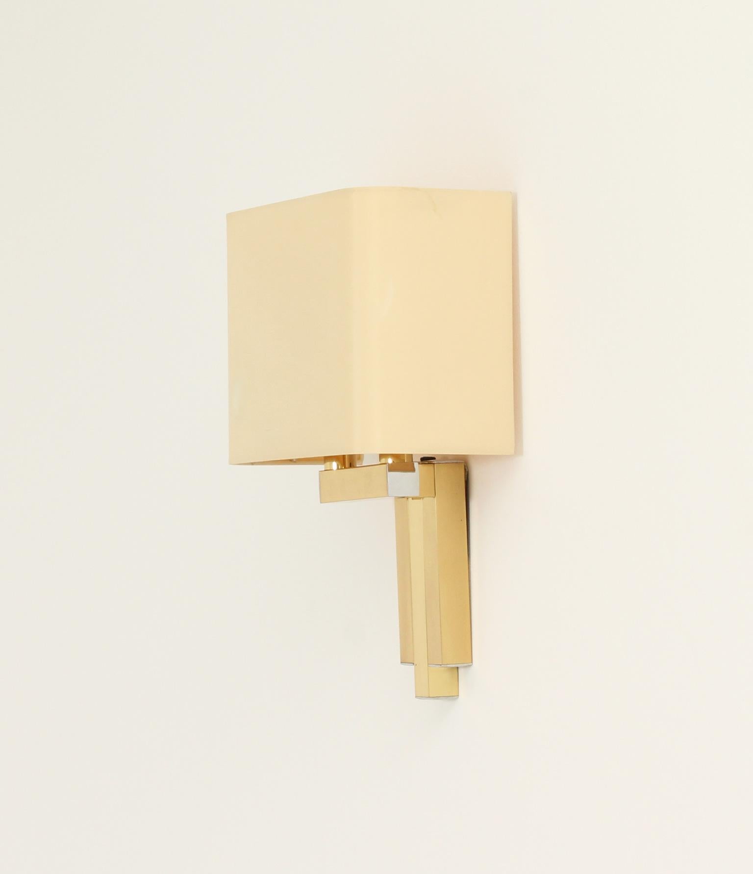 Brass Sconce by Lumica, Spain, 1970's For Sale 2