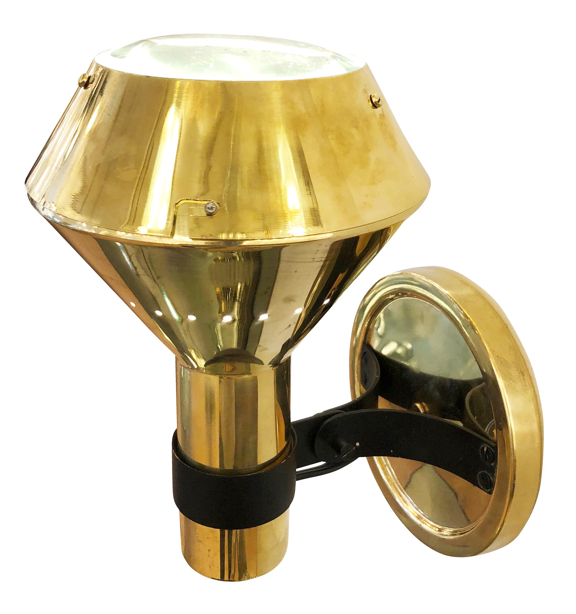 Mid-Century Modern Brass Sconces by Candle, 3 Pairs Available For Sale