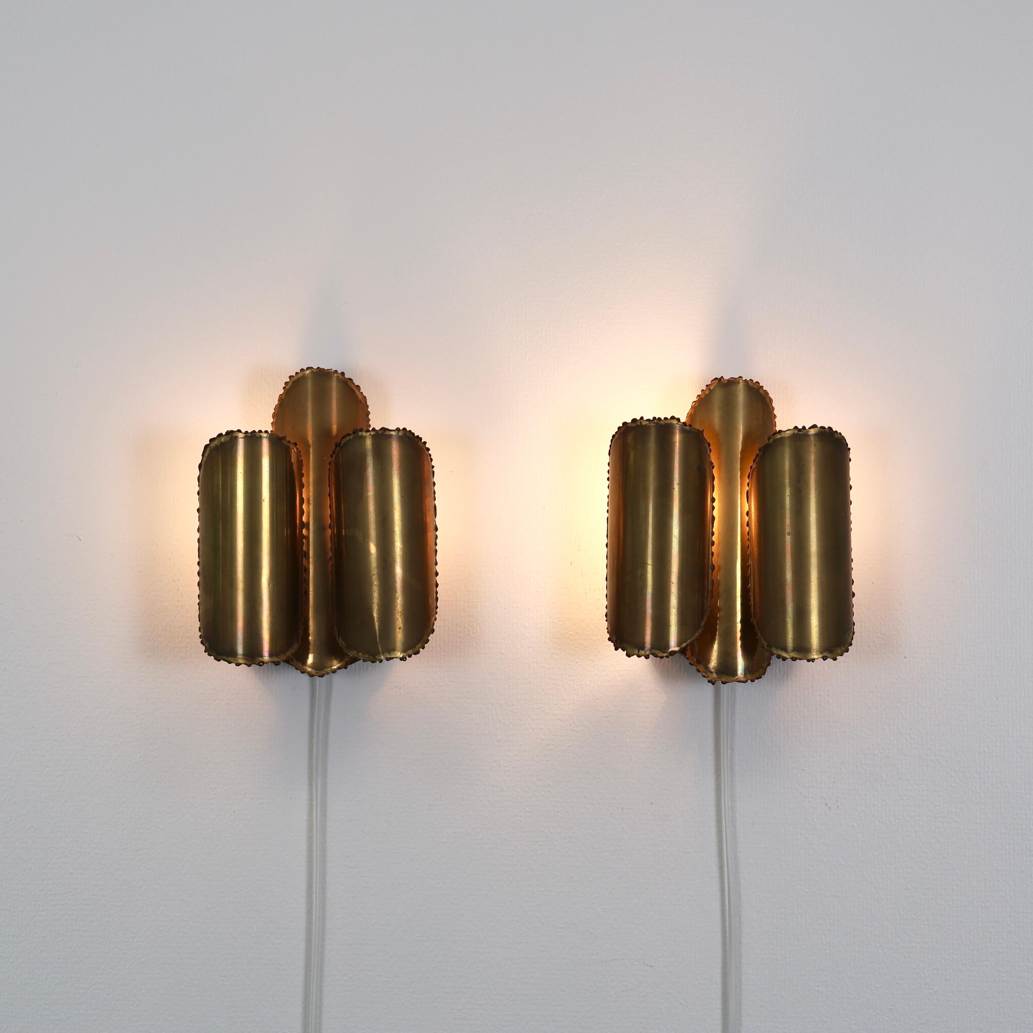Messing-Wandleuchter von Svend Aage Holm Sorensen, 1960er Jahre, Dänemark (Mitte des 20. Jahrhunderts) im Angebot