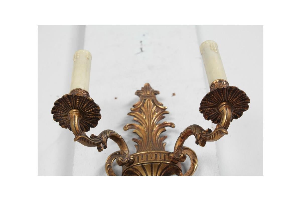 French Brass Sconces Wall Lamps