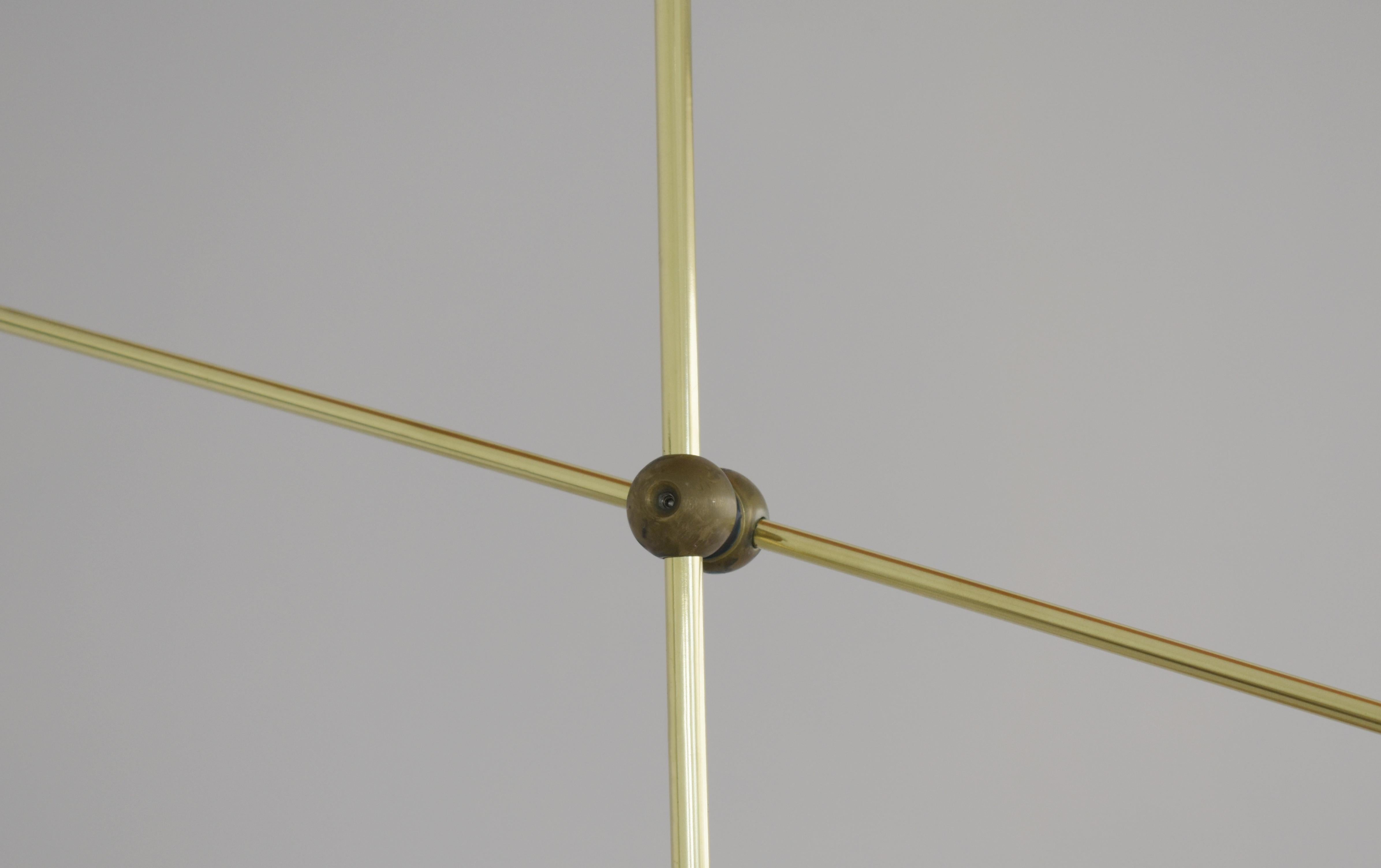 Modern Brass Sculpted Light Suspension, 'Let's Talk' by Periclis Frementitis For Sale