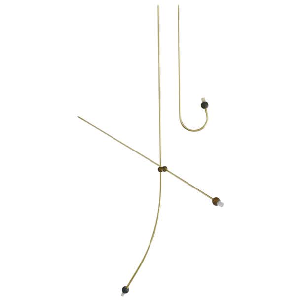 Brass Sculpted Light Suspension, 'Let's Talk' by Periclis Frementitis ...