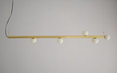 Sospensione luminosa scolpita in ottone, My Queen I, firmata Periclis Frementitis