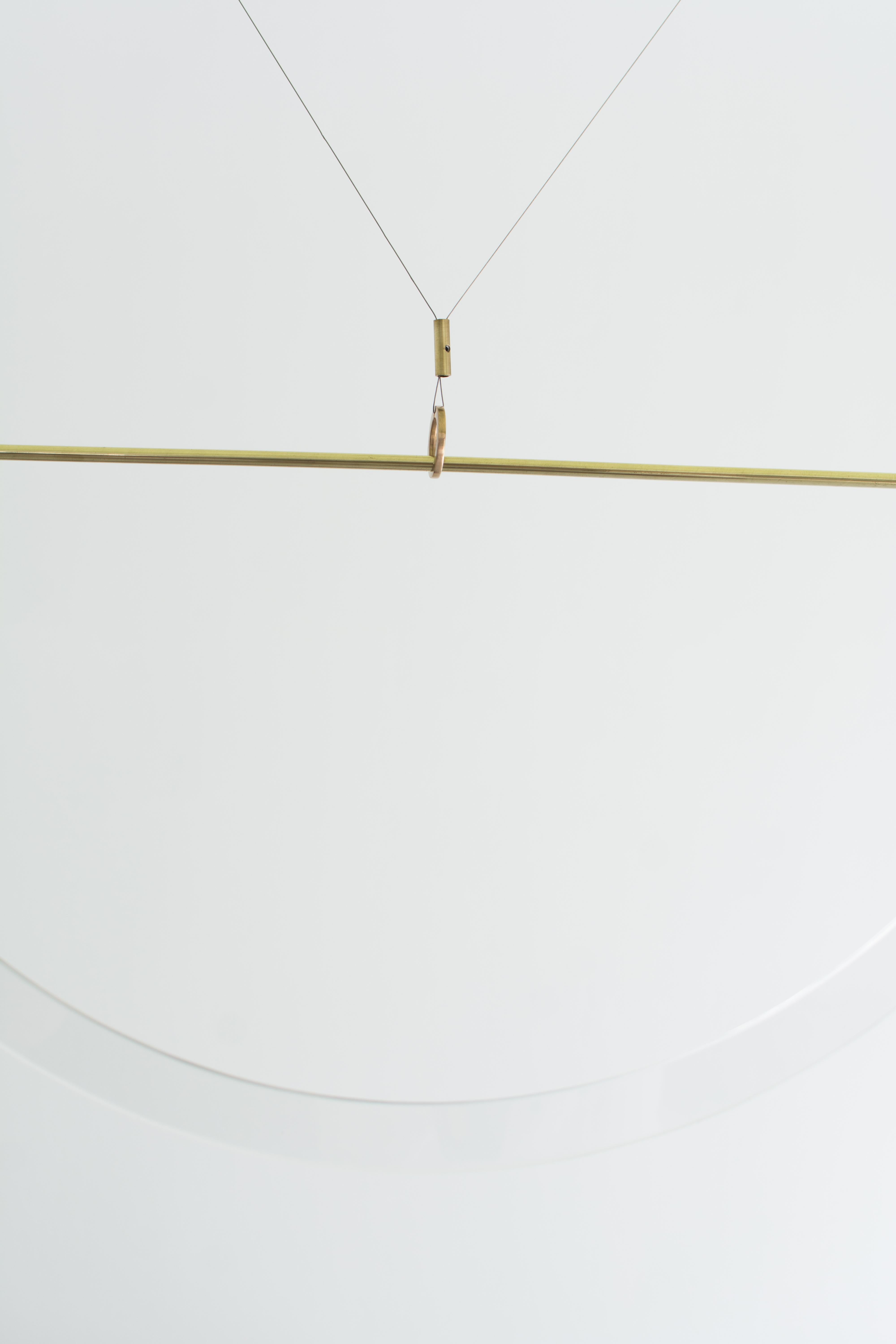 Brass Sculpted Light Suspension, Opus X, Periclis Frementitis In New Condition In Geneve, CH