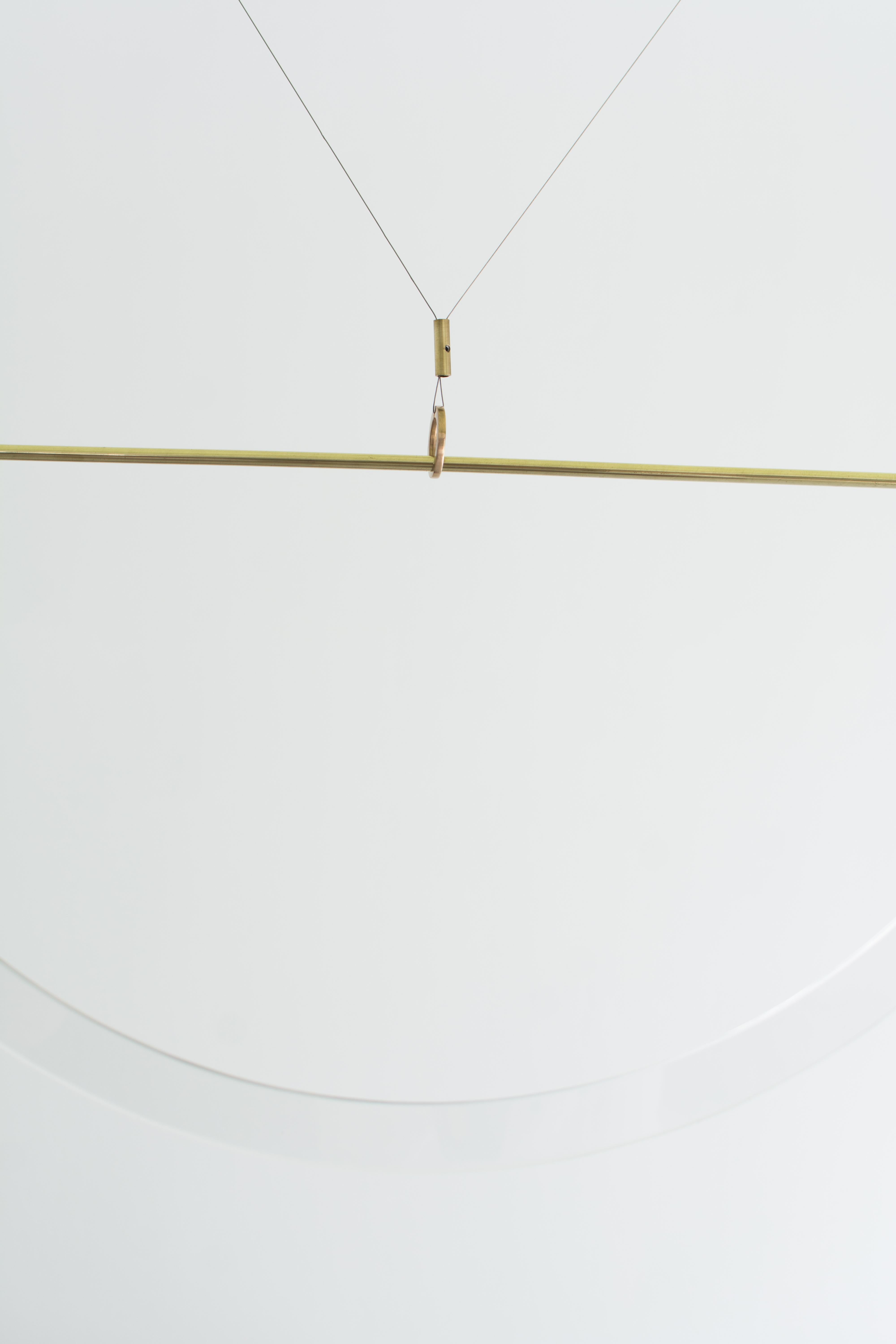 Brass Sculpted Light Suspension, Opus X, Periclis Frementitis In New Condition For Sale In Geneve, CH