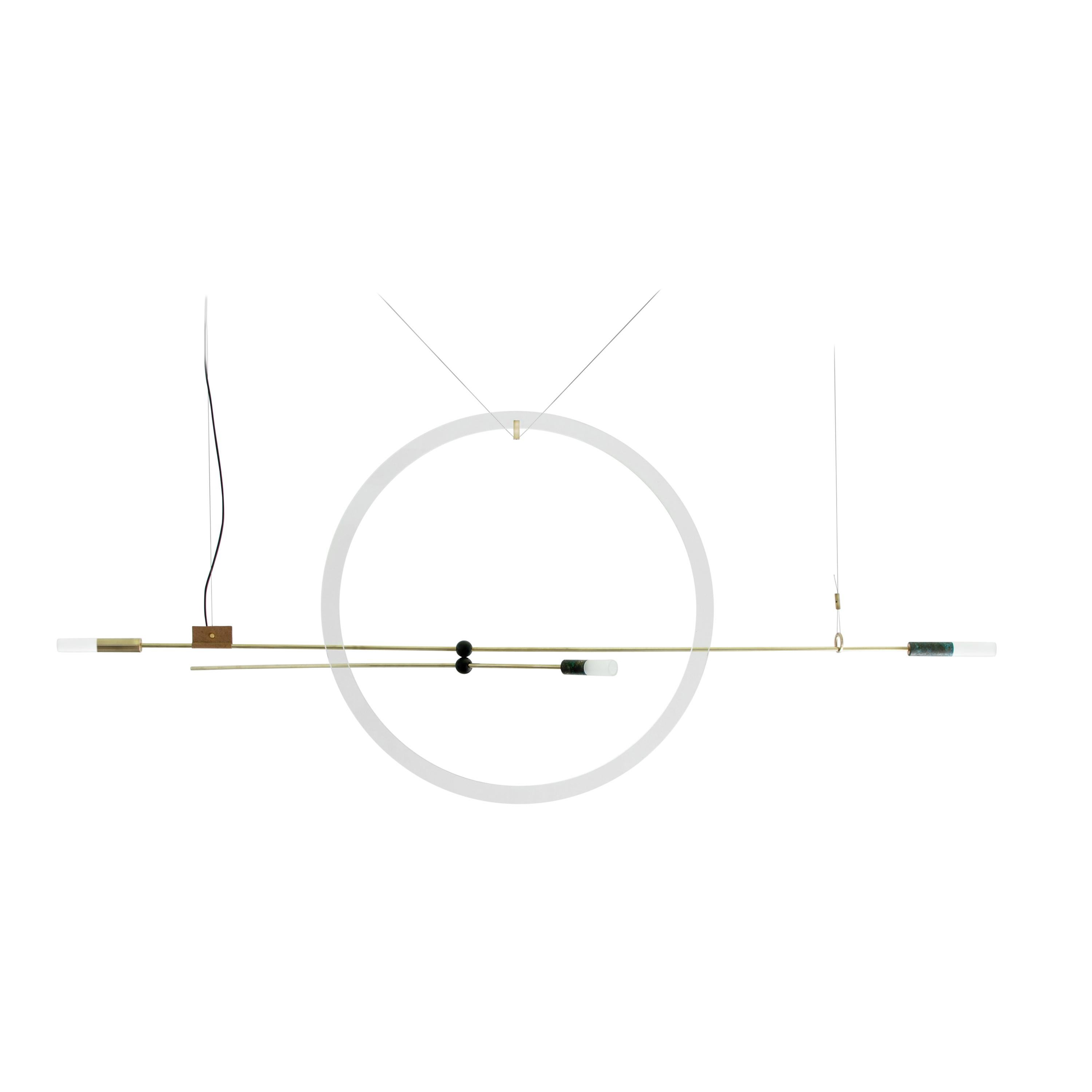 Brass Sculpted Light Suspension, Opus X – Periclis Frementitis