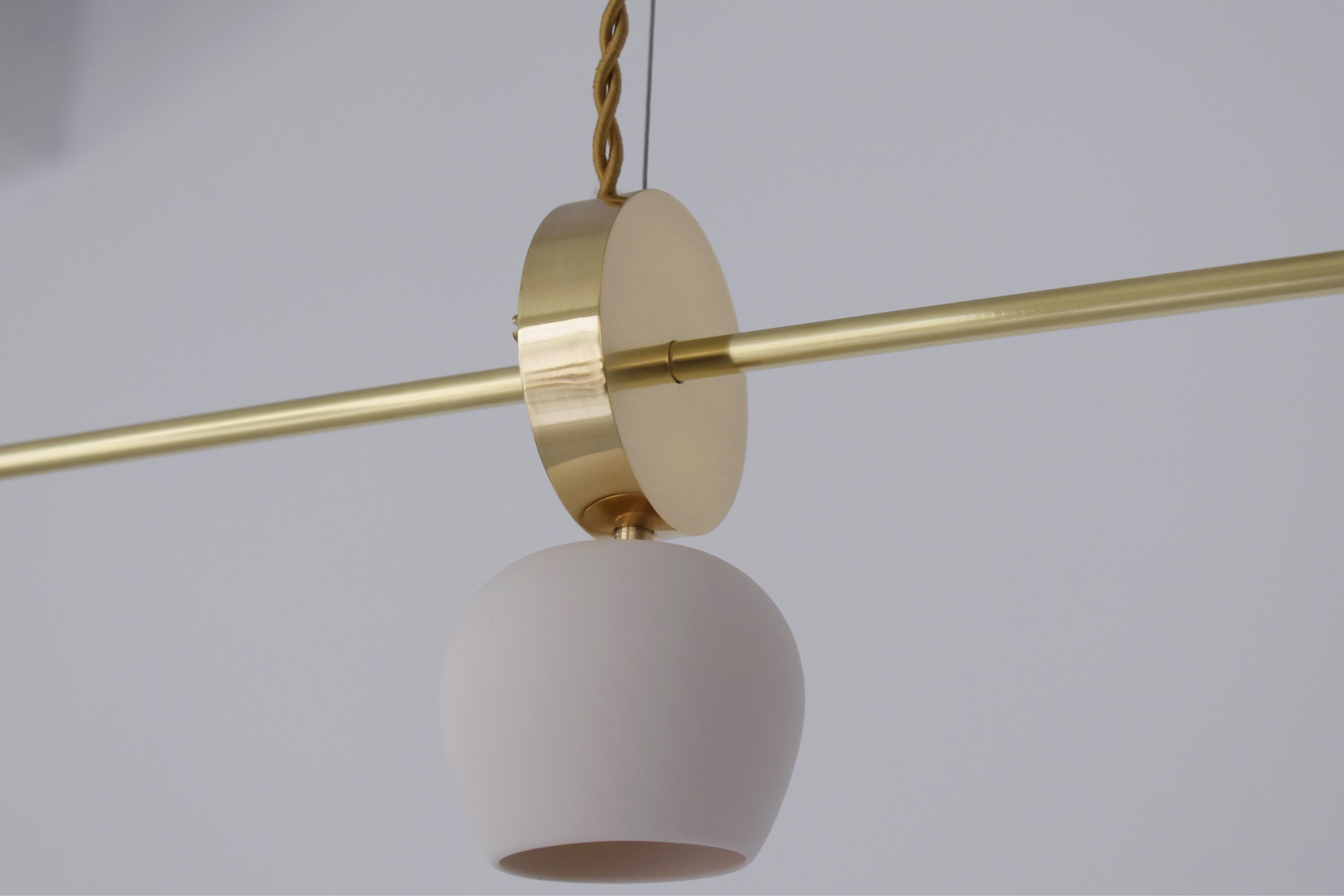 Brass Sculpted Light Suspension, 