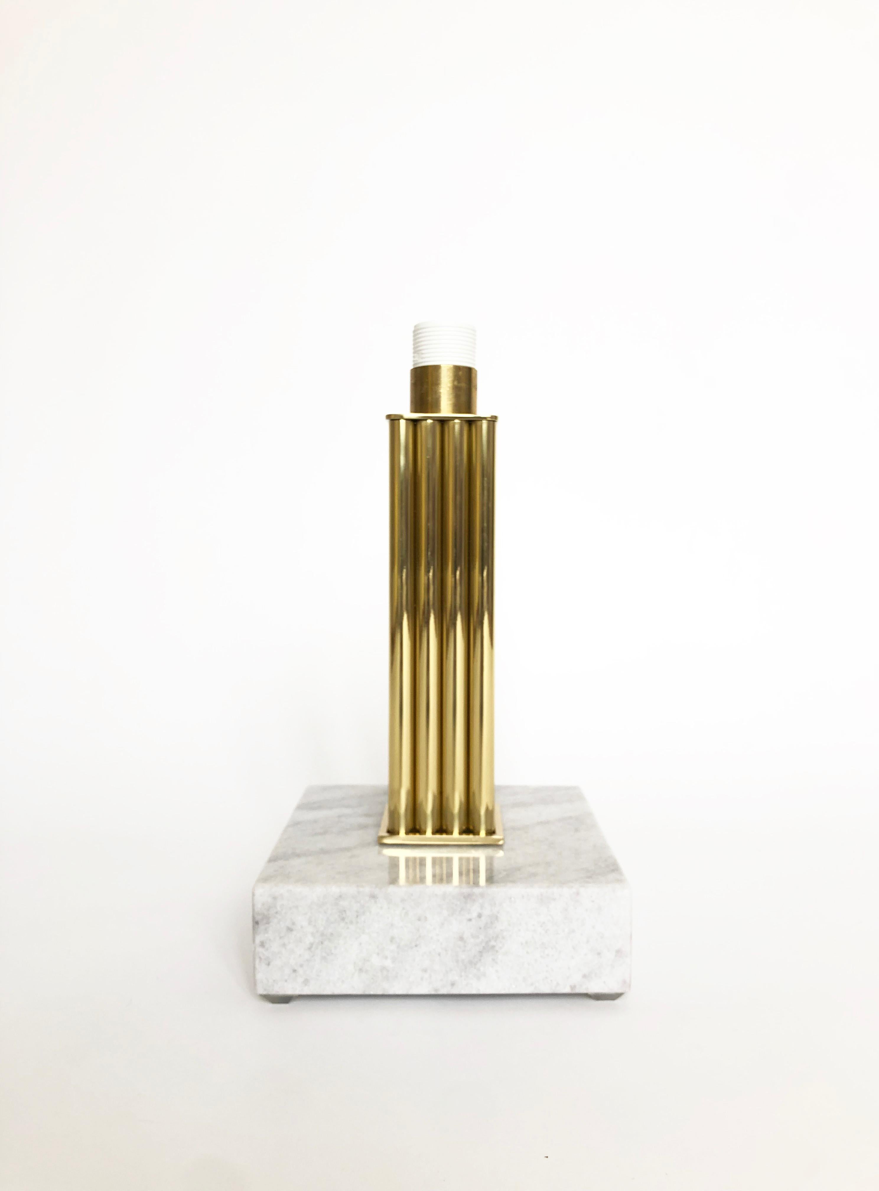 Contemporary Brass Sculpted Table Lamp by Brajak Vitberg