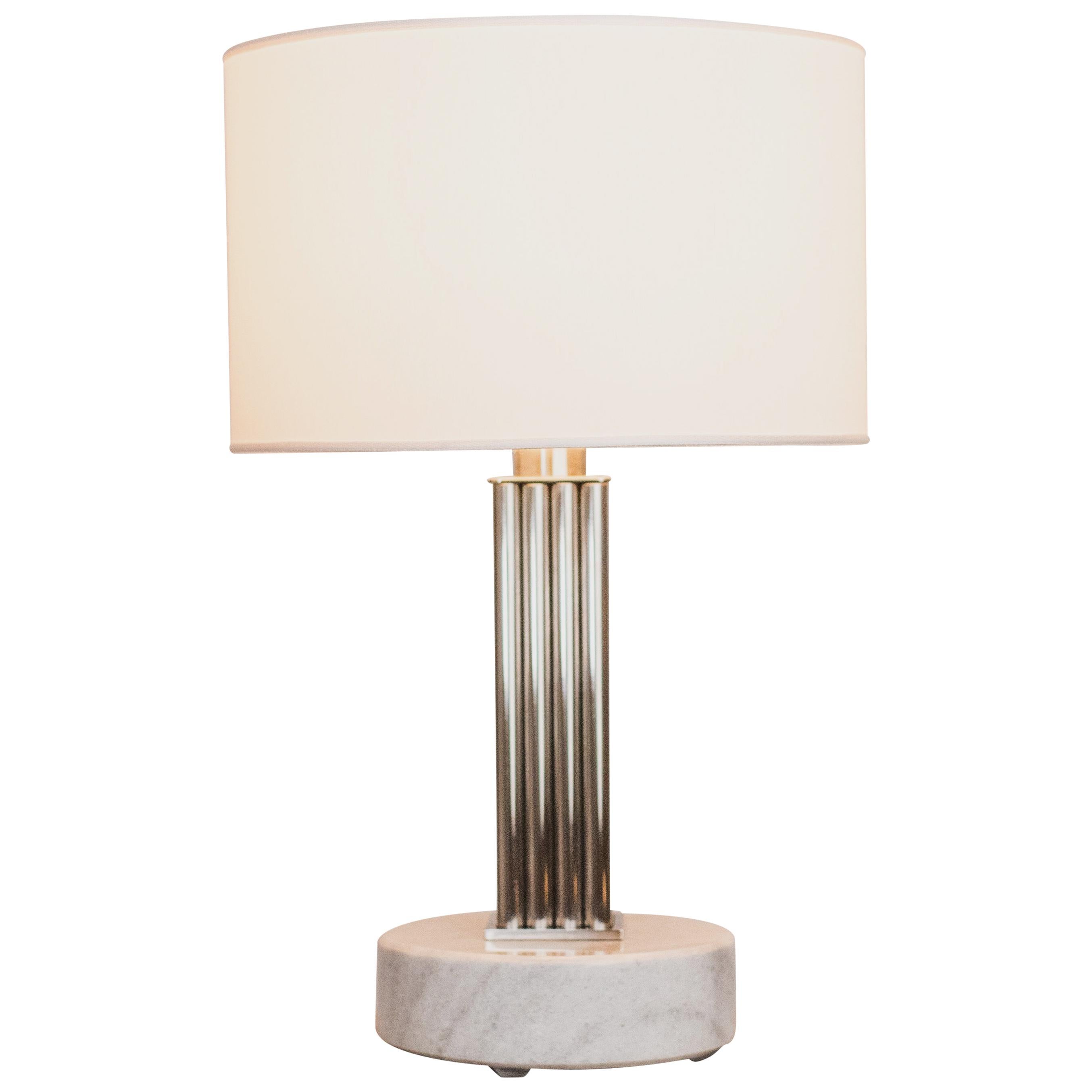 Brass Sculpted Table Lamp by Bijelić and Brajak For Sale