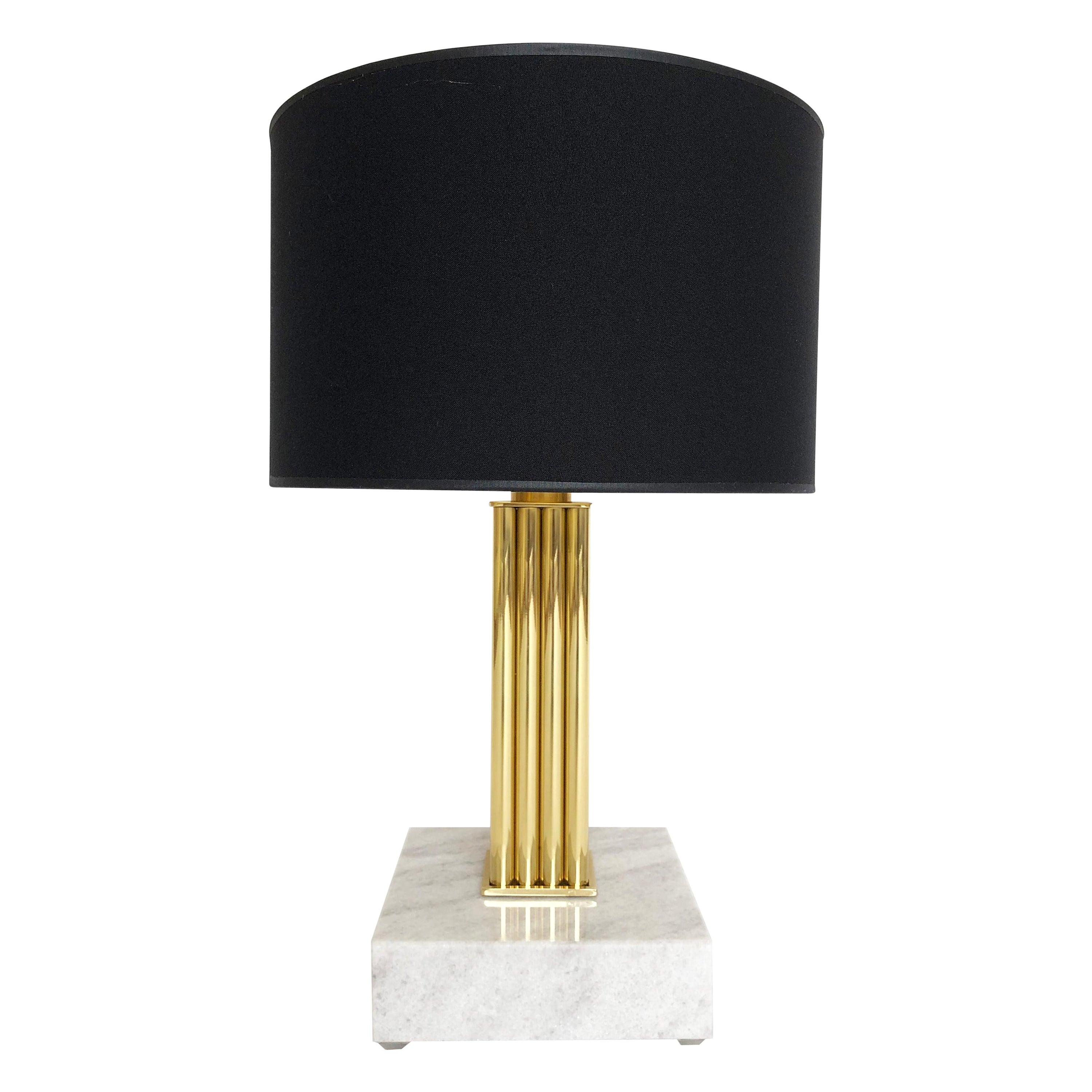 Brass Sculpted Table Lamp by Brajak Vitberg