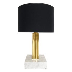 Brass Sculpted Table Lamp by Brajak Vitberg