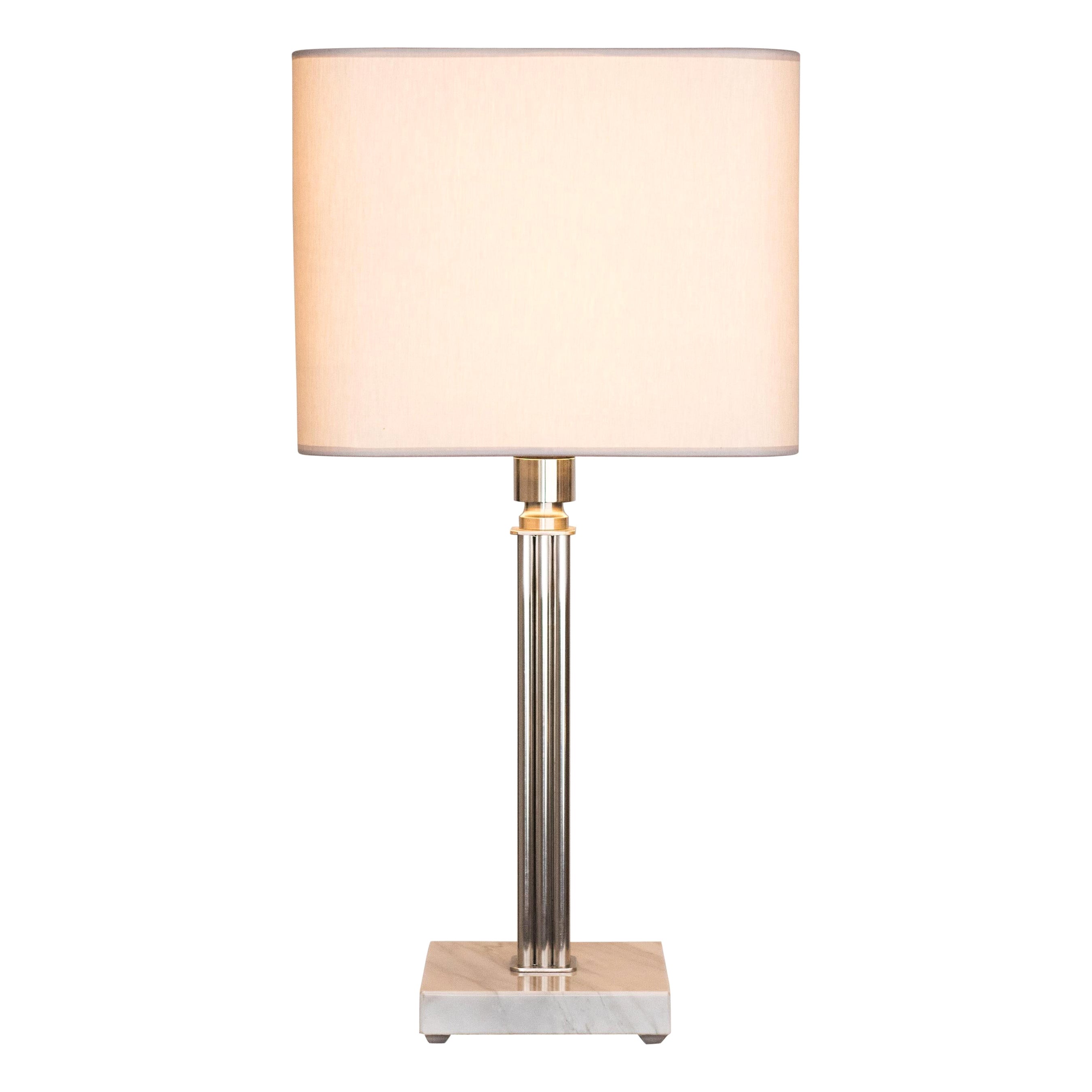 Geformte Tischlampe aus Messing von Brajak Vitberg