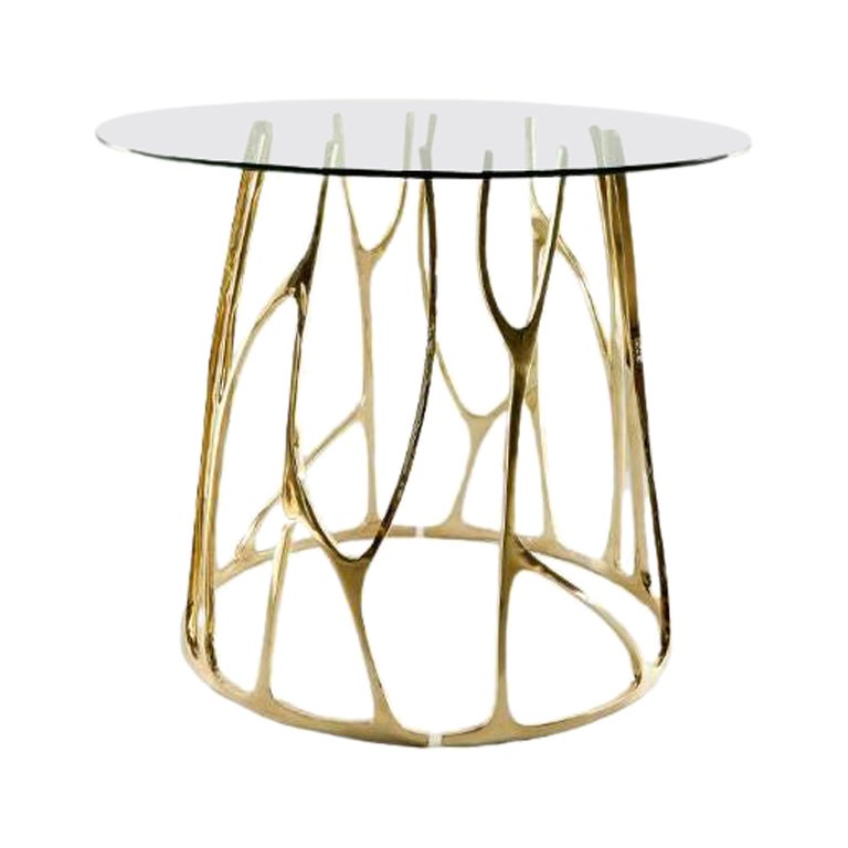 Brass Sculptural Galaxy Round Dining Table by Misaya