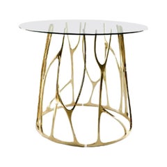 Brass Sculptural Galaxy Round Dining Table by Misaya