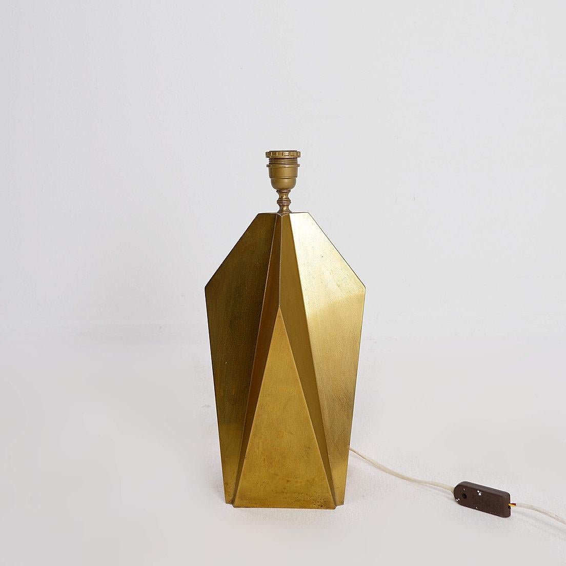Brass Sculptural Table Lamp - 1960s For Sale 9