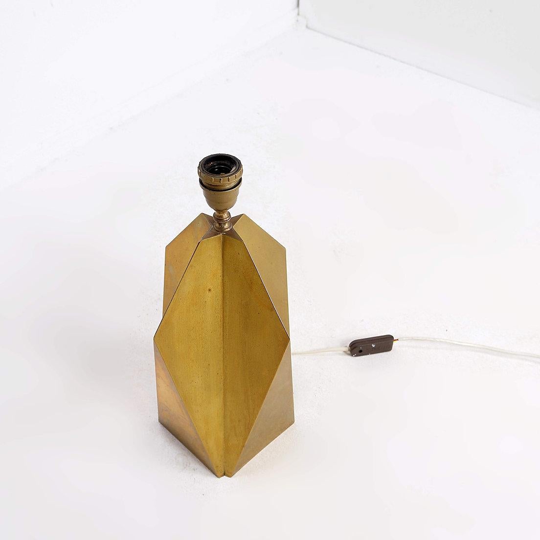 20th Century Brass Sculptural Table Lamp - 1960s For Sale