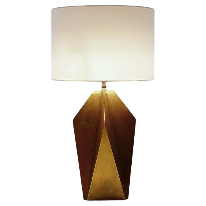 Lampada da tavolo scultorea in ottone - Anni '60