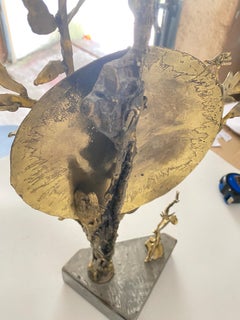 Brass Sculpture by Tossello, Signed in Brass and Aluminium Dated 1999