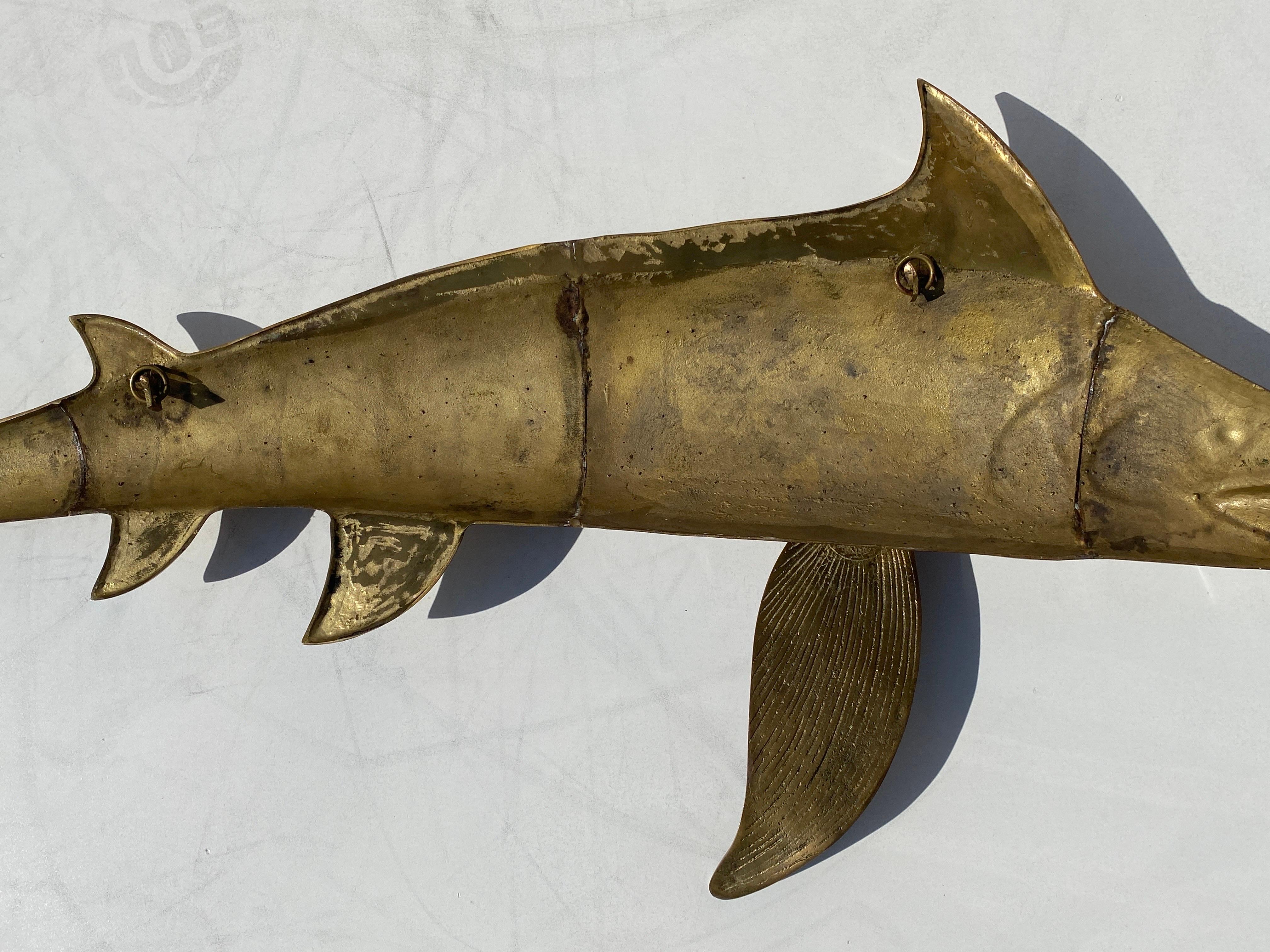 Brass Sculpture of a Swordfish 2
